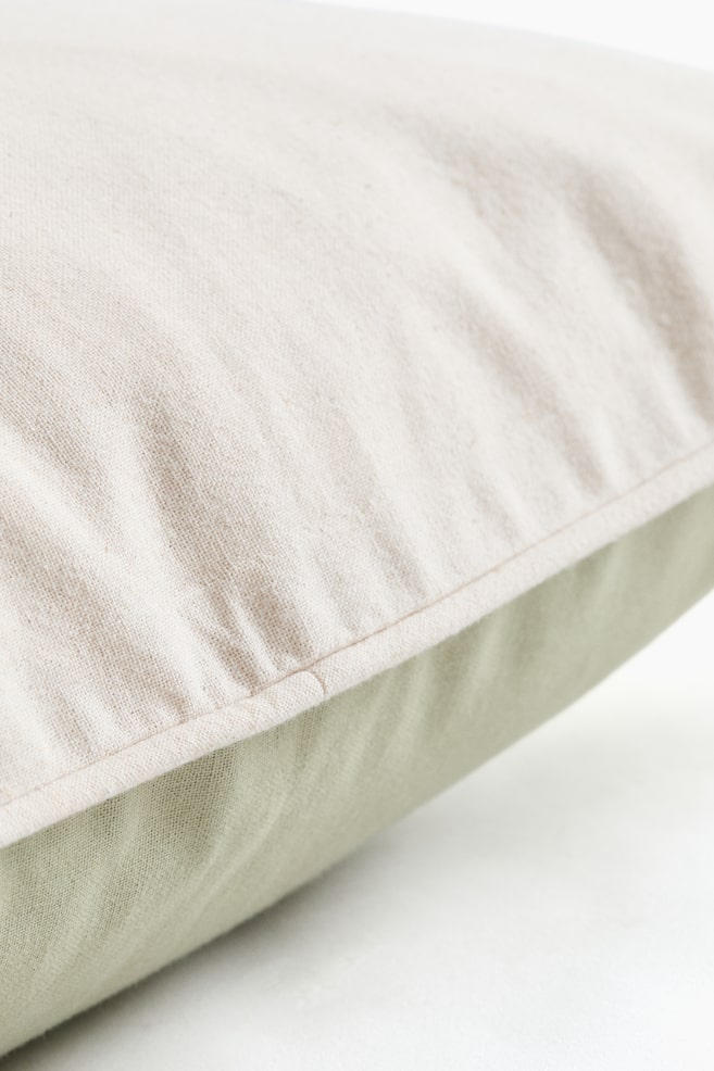 Canvas cushion cover - Light khaki green/Pink/Beige/Yellow/Dark dusty pink/Blue/Light beige - 3