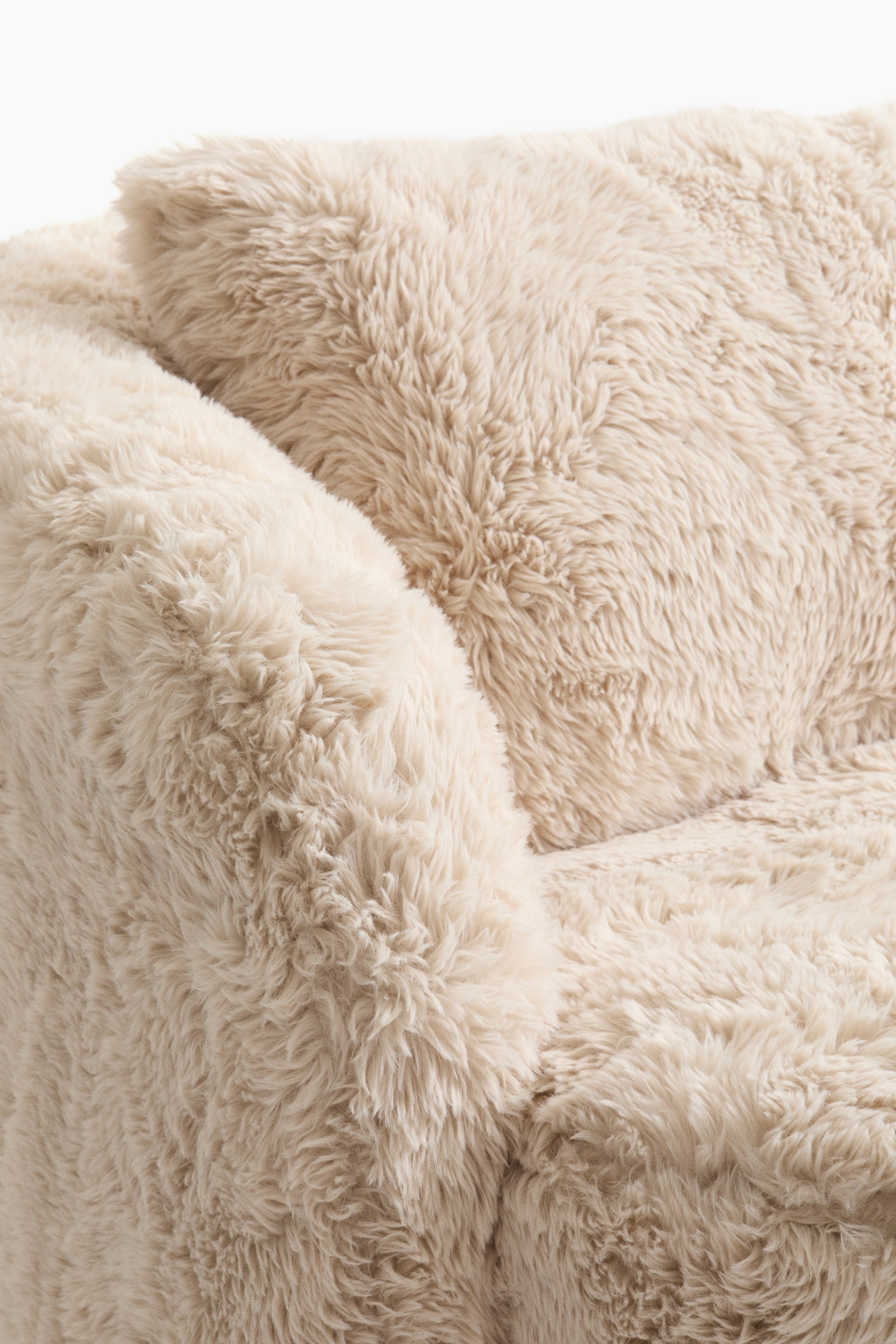 Flauschiger Loungestoel - Beige - 6