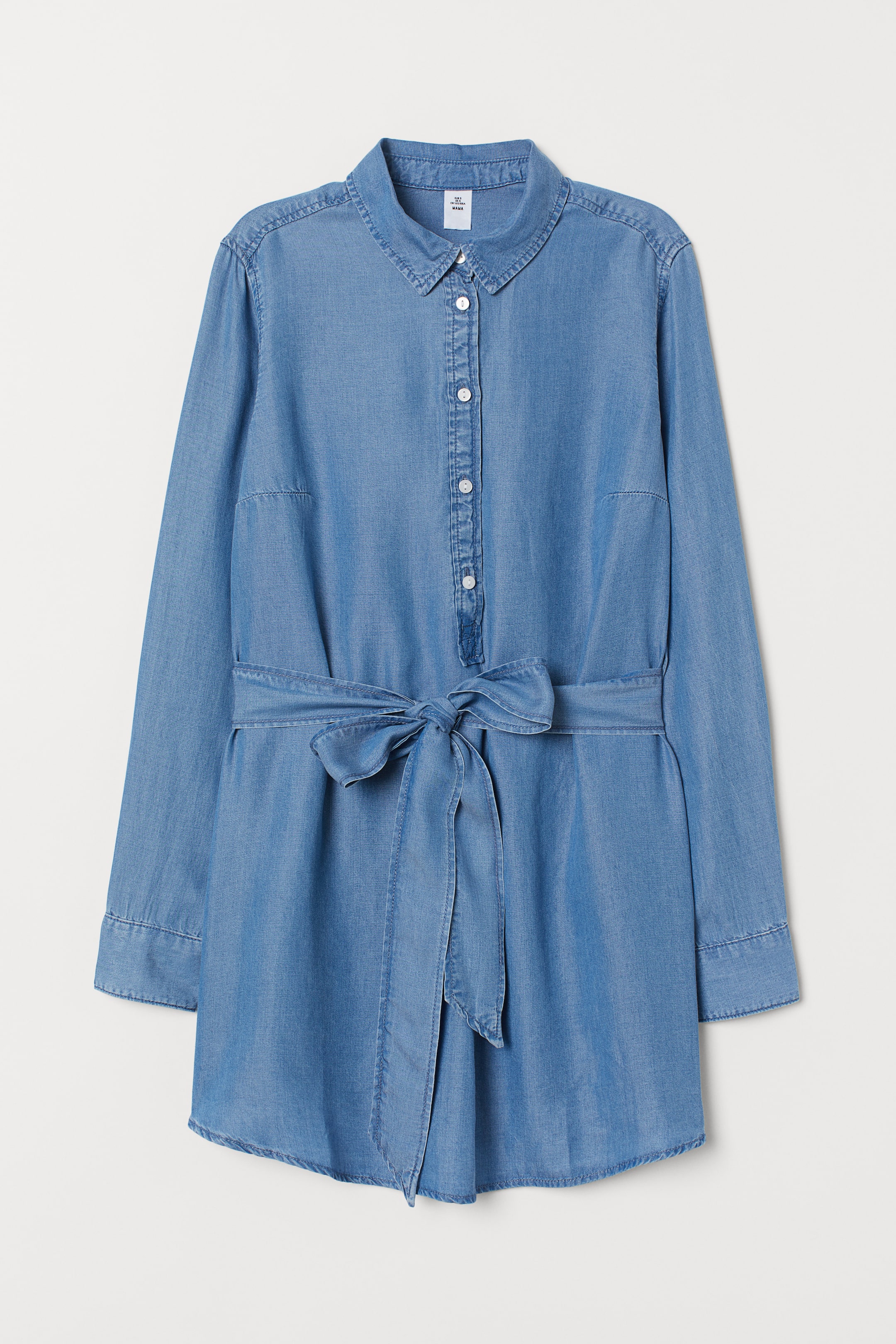 View larger image: MAMA Lyocell denim shirt - Light denim blue - Ladies | H&M 1