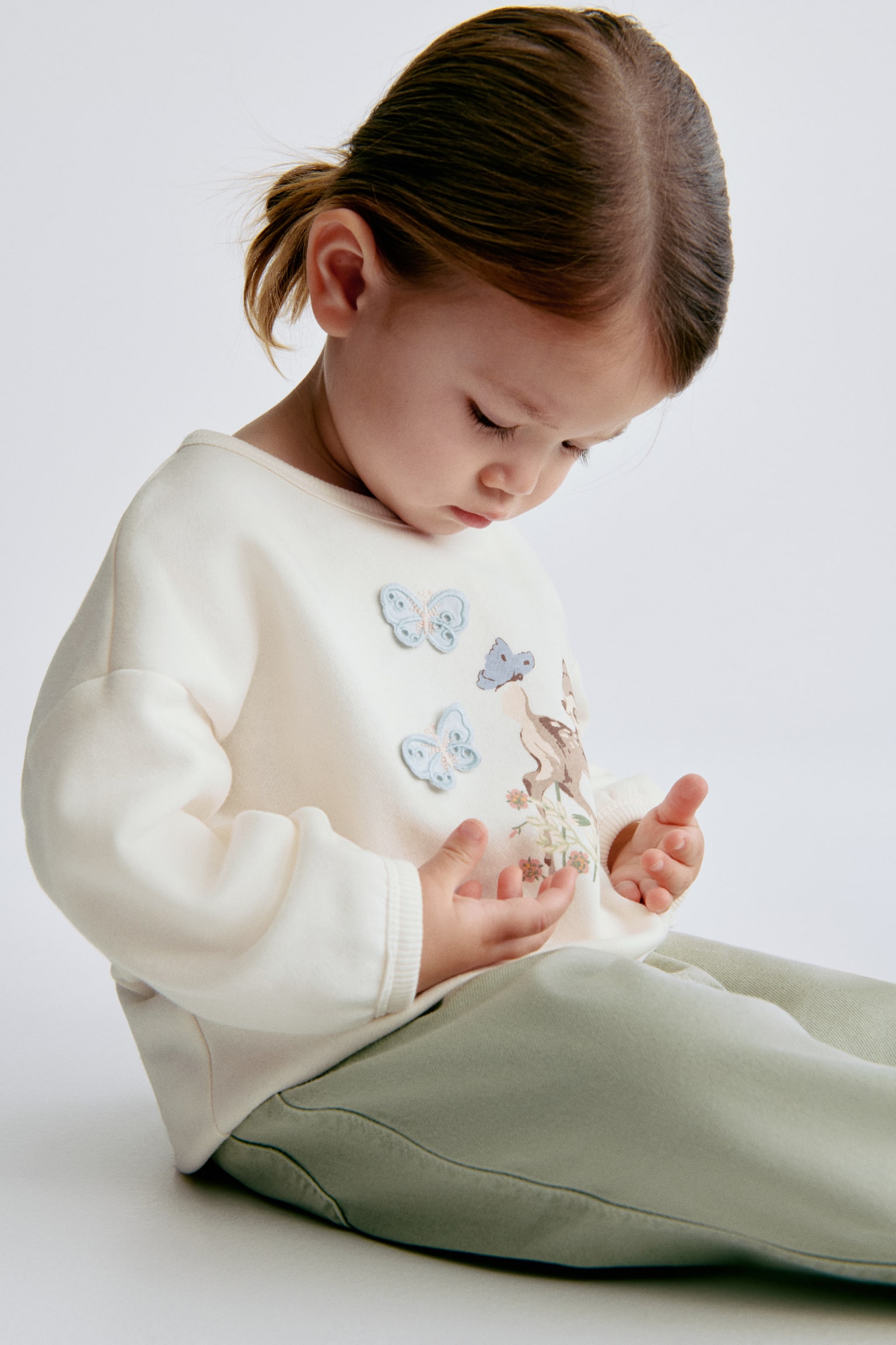 Printed sweatshirt - White/Bambi - 3