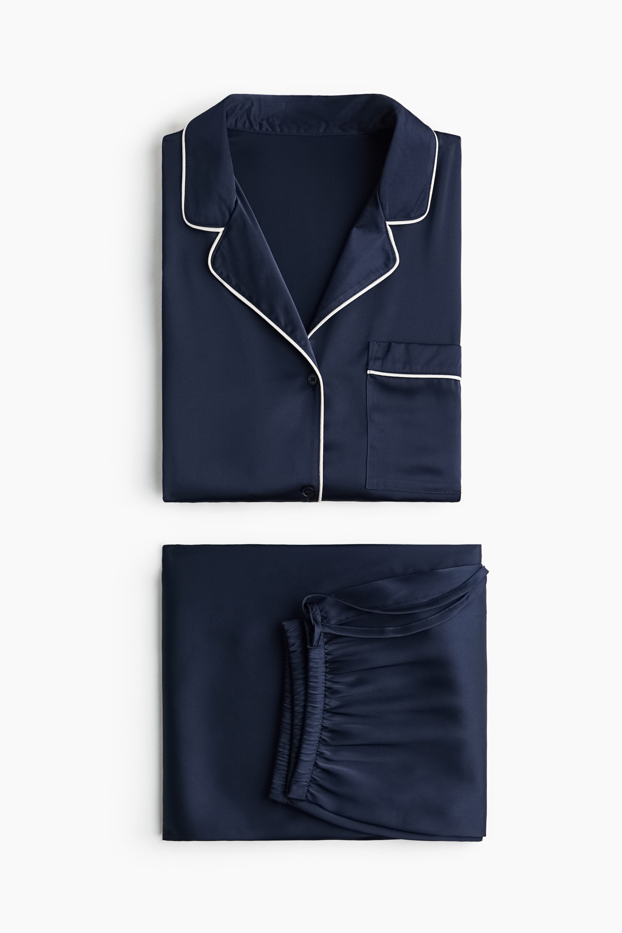 Ver imagen más grande: Pijama de satén - Azul oscuro - MUJER | H&M ES 6