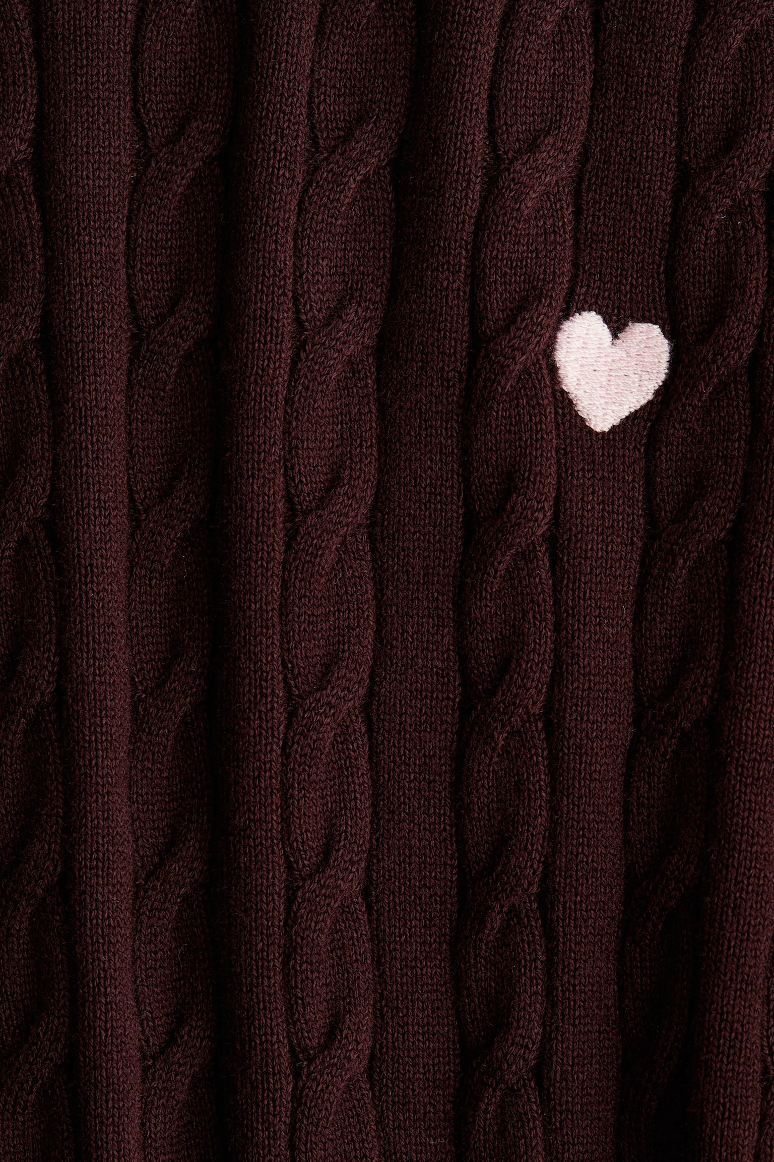 Женский свитер H&M Cable-Knit, цвет: Бордовый — фото 2