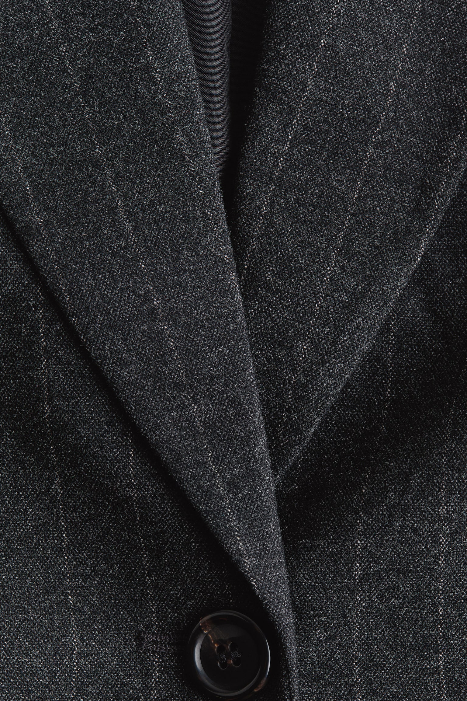 Женский пиджак H&M Single-Breasted Blazer, цвет: Тёмный серый — фото 7