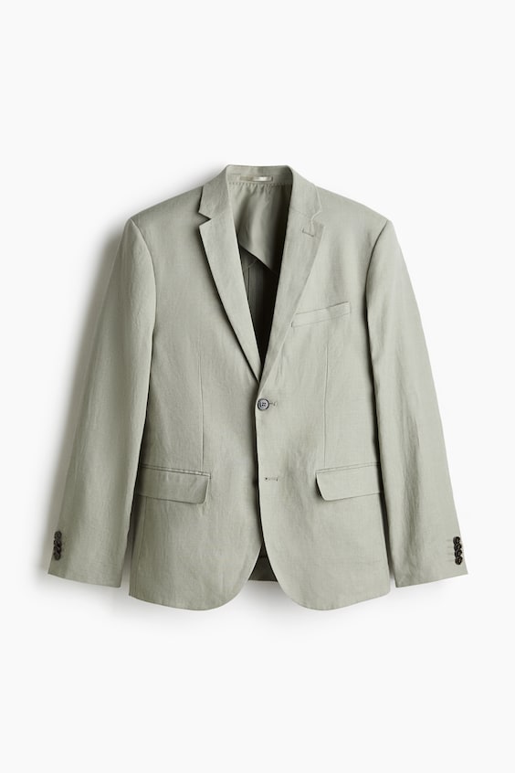 Lniana marynarka Slim Fit