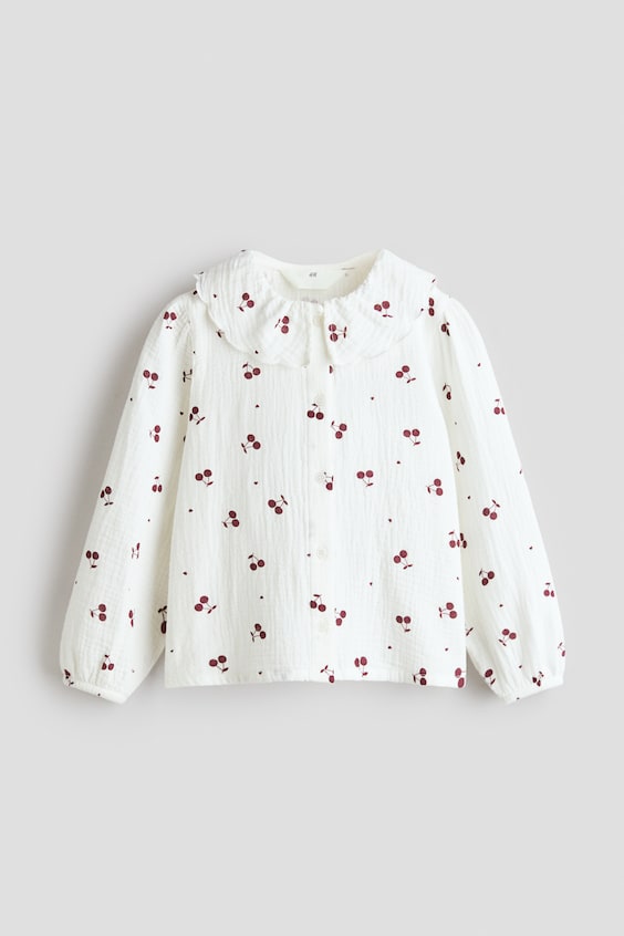 H&M Patterned Muslin Blouse