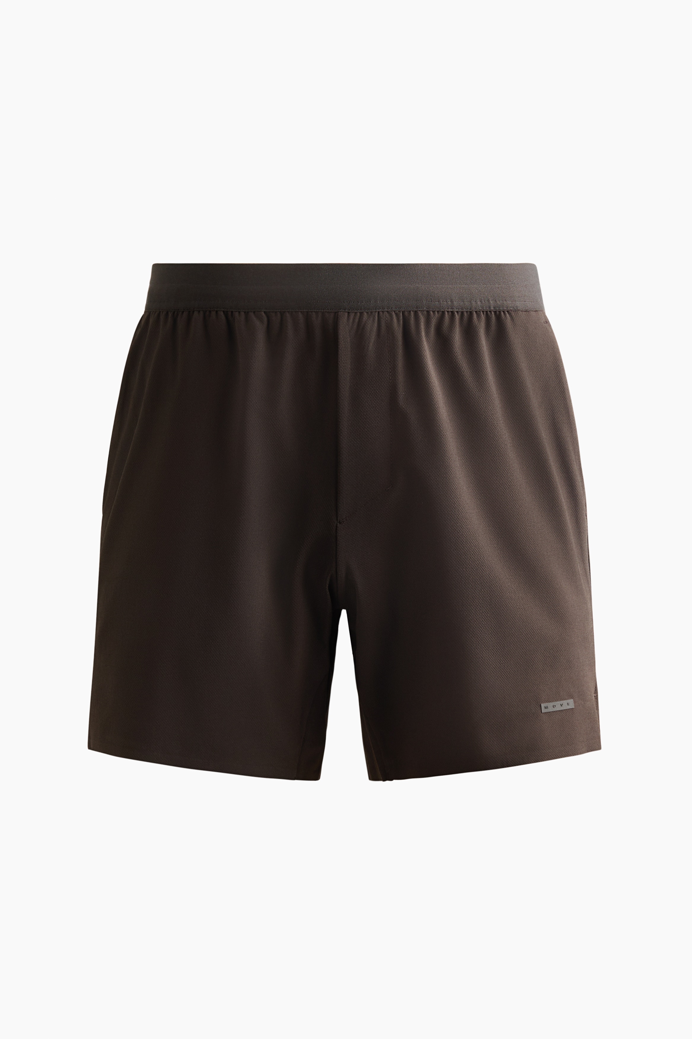 Regular-Fit Sports Shorts with DryMove™ - Dark brown/White/Dark blue