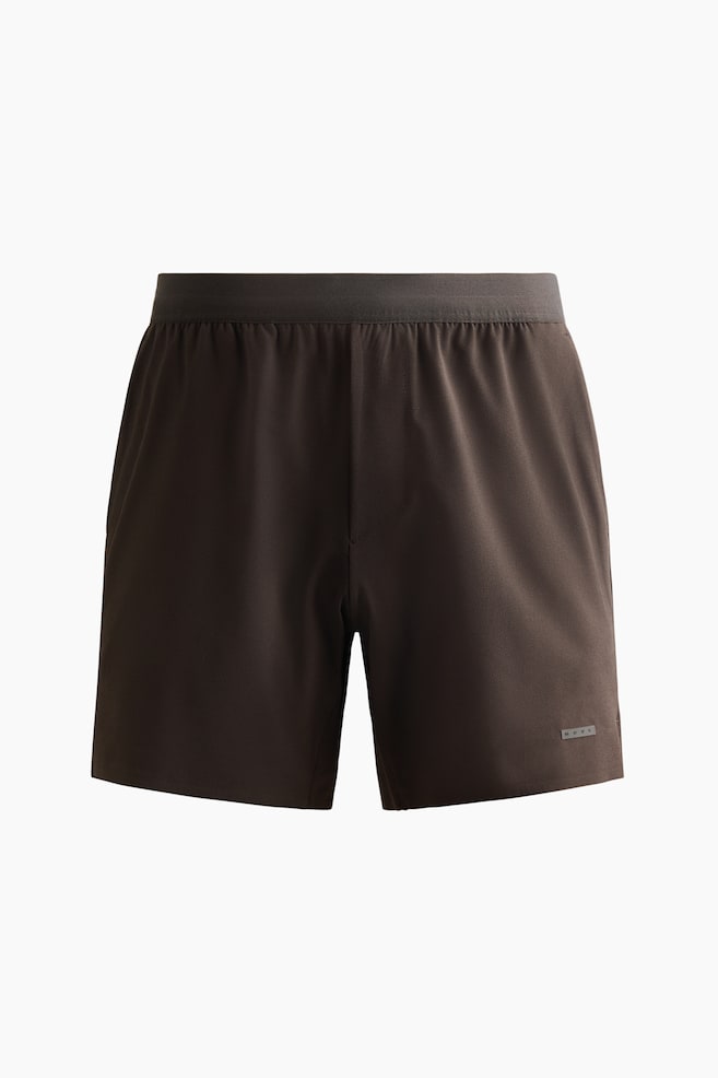 Short de tennis Regular Fit DryMove™ - Marron foncé/Bleu foncé/Blanc - 1