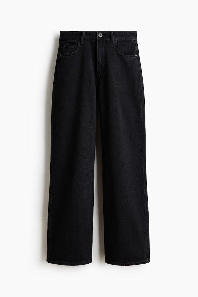 Wide High Waist Jeans - Black/Light denim blue/Denim blue/Light denim blue/White/Dark denim gray/Dark brown/Denim blue/Dark denim blue/Dark denim blue/Light denim blue/Washed denim blue/Light denim blue/Light denim blue/Navy denim blue/Dark brown/White/White/Navy denim blue - 1