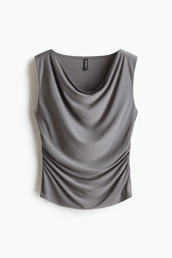 Женские топы H&M Draped Jersey Sleeveless Top