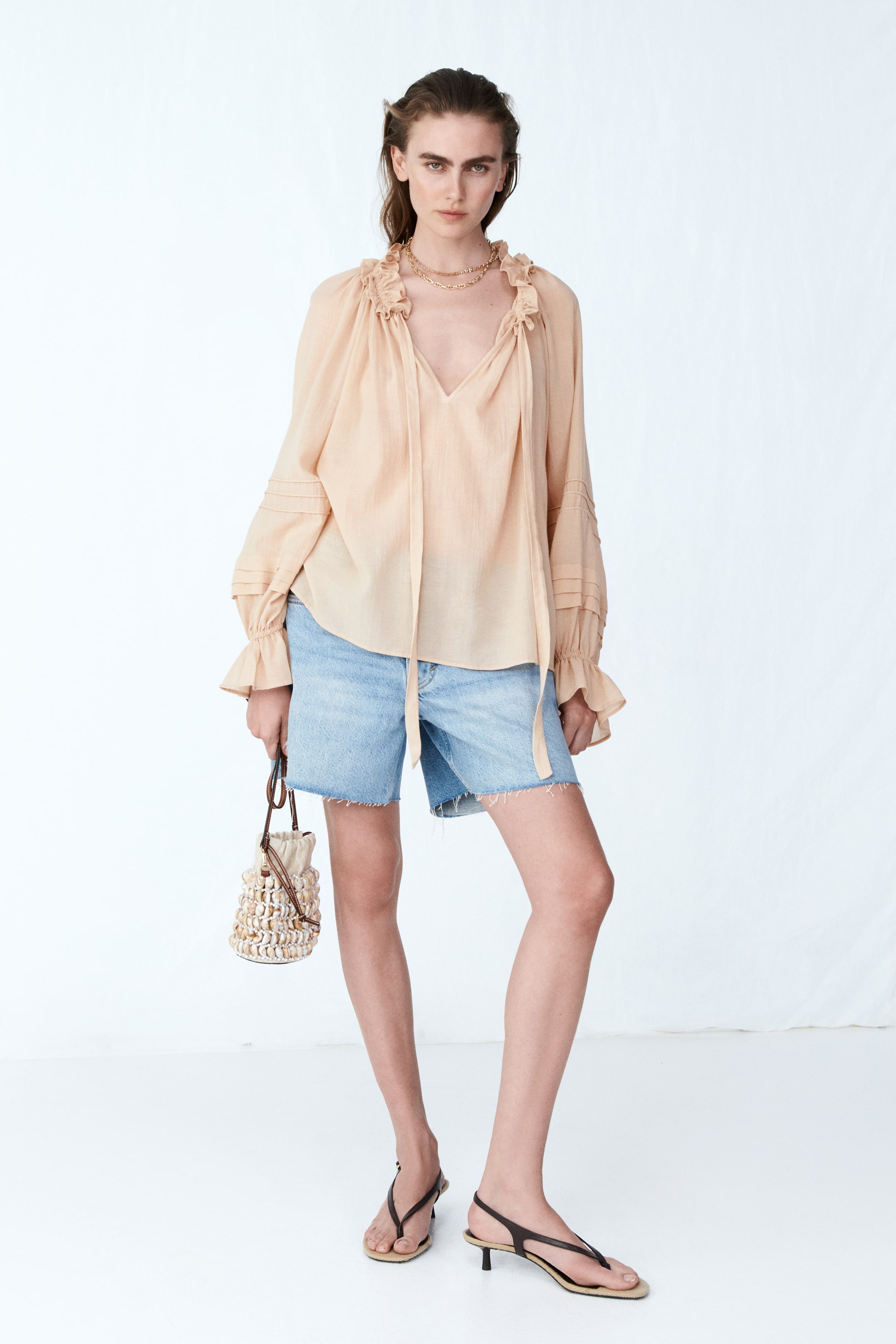 Ruffle-Collar Blouse