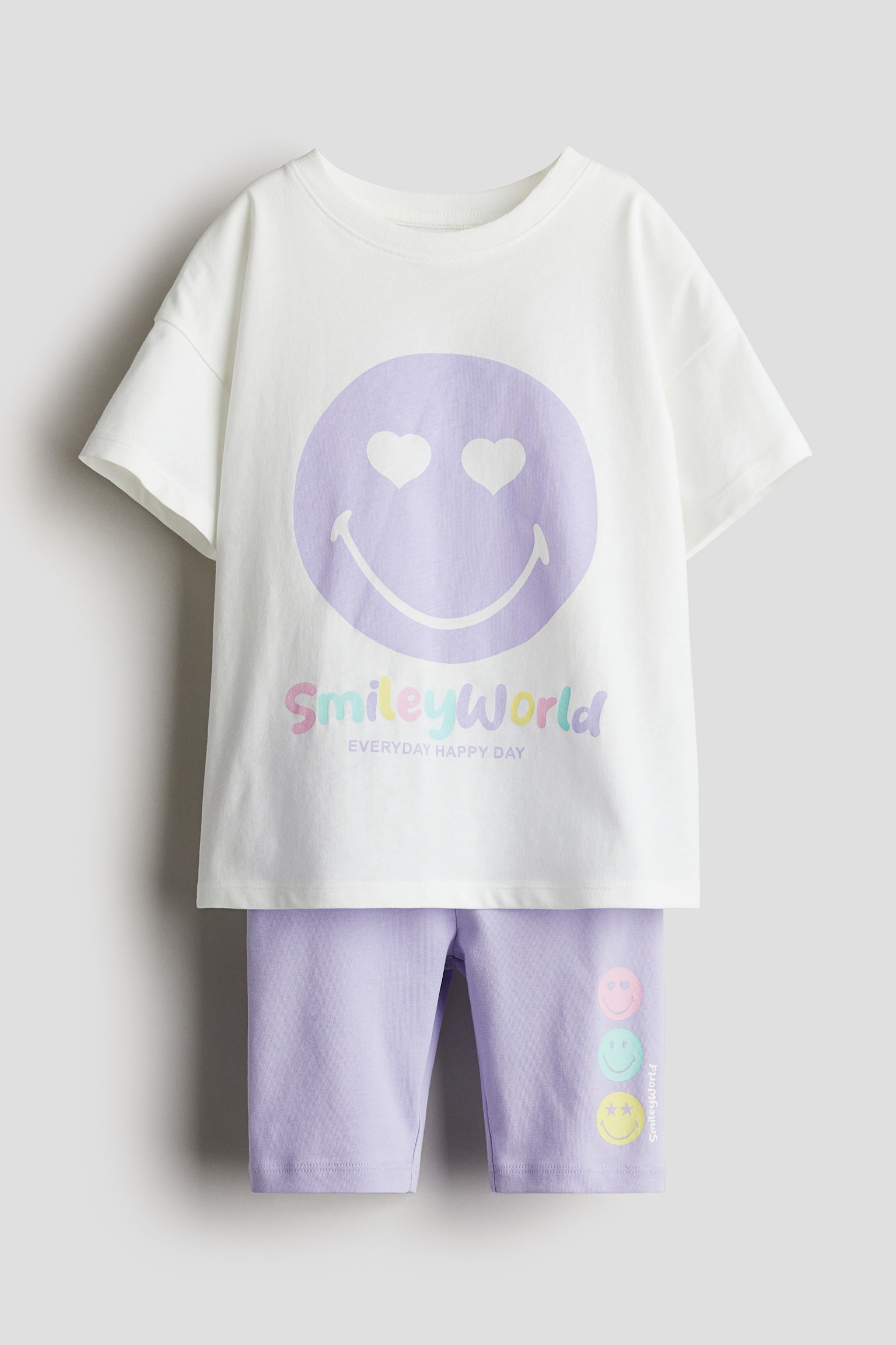 2-piece Print Set - Light purple/SmileyWorld®/Light purple/Minnie Mouse/White/Gabby's Dollhouse/Pink/Barbie/White/Minnie Mouse/Pink/Barbie/Light pink/Frozen/Light pink/Sonic the Hedgehog/Light blue/Frozen/Natural white/Paw Patrol/Light blue/Minnie Mouse - 1