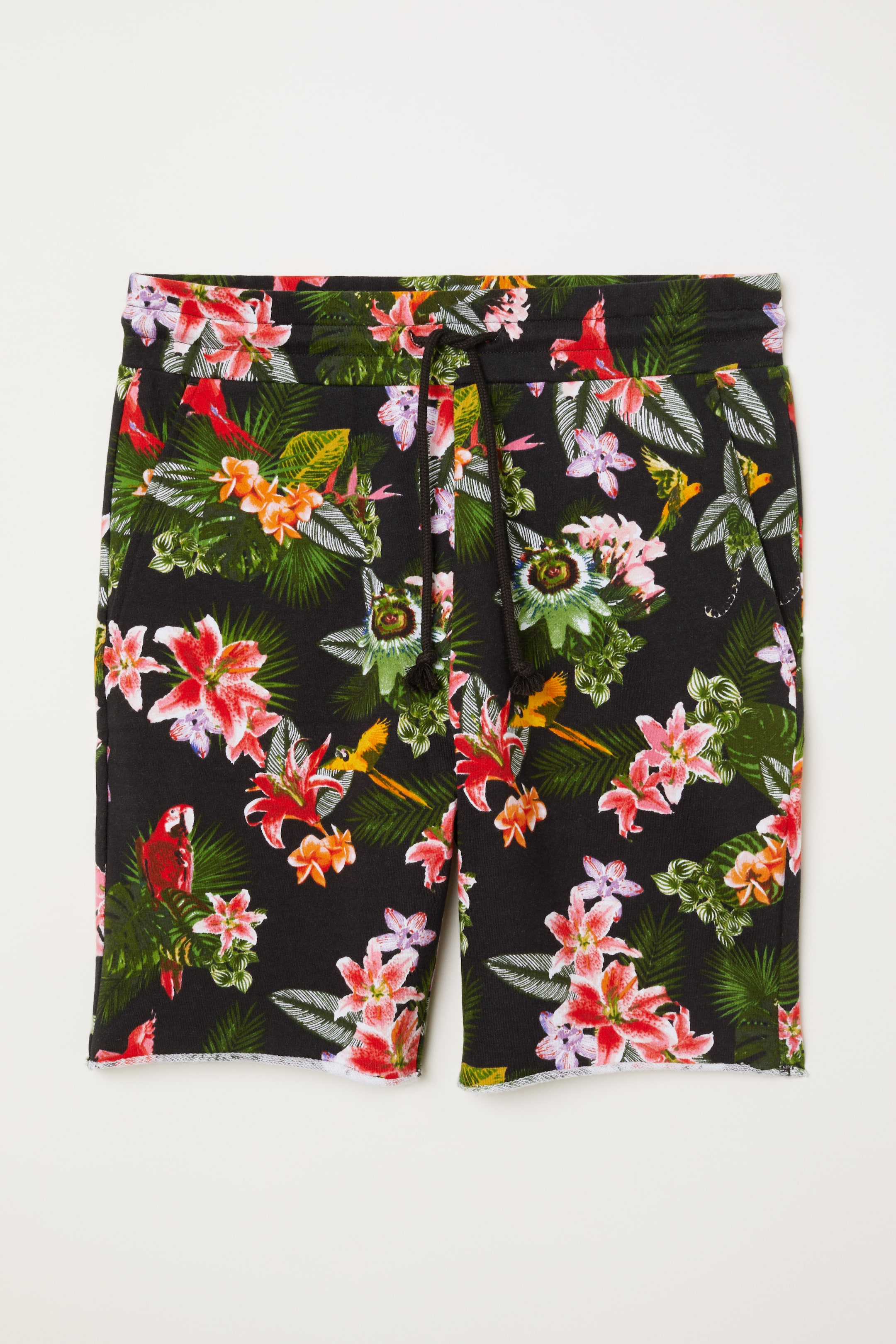 View larger image: Patterned sweatshirt shorts - Black/Leopards - Men | H&M IN 1