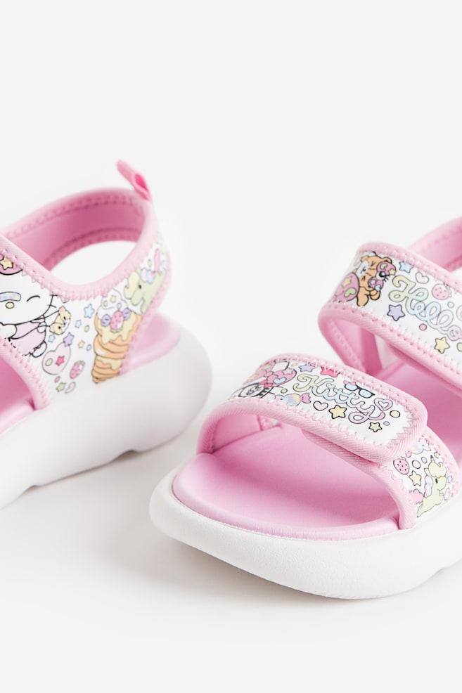 Kraftige sandaler med trykk - Lys rosa/Hello Kitty - 2