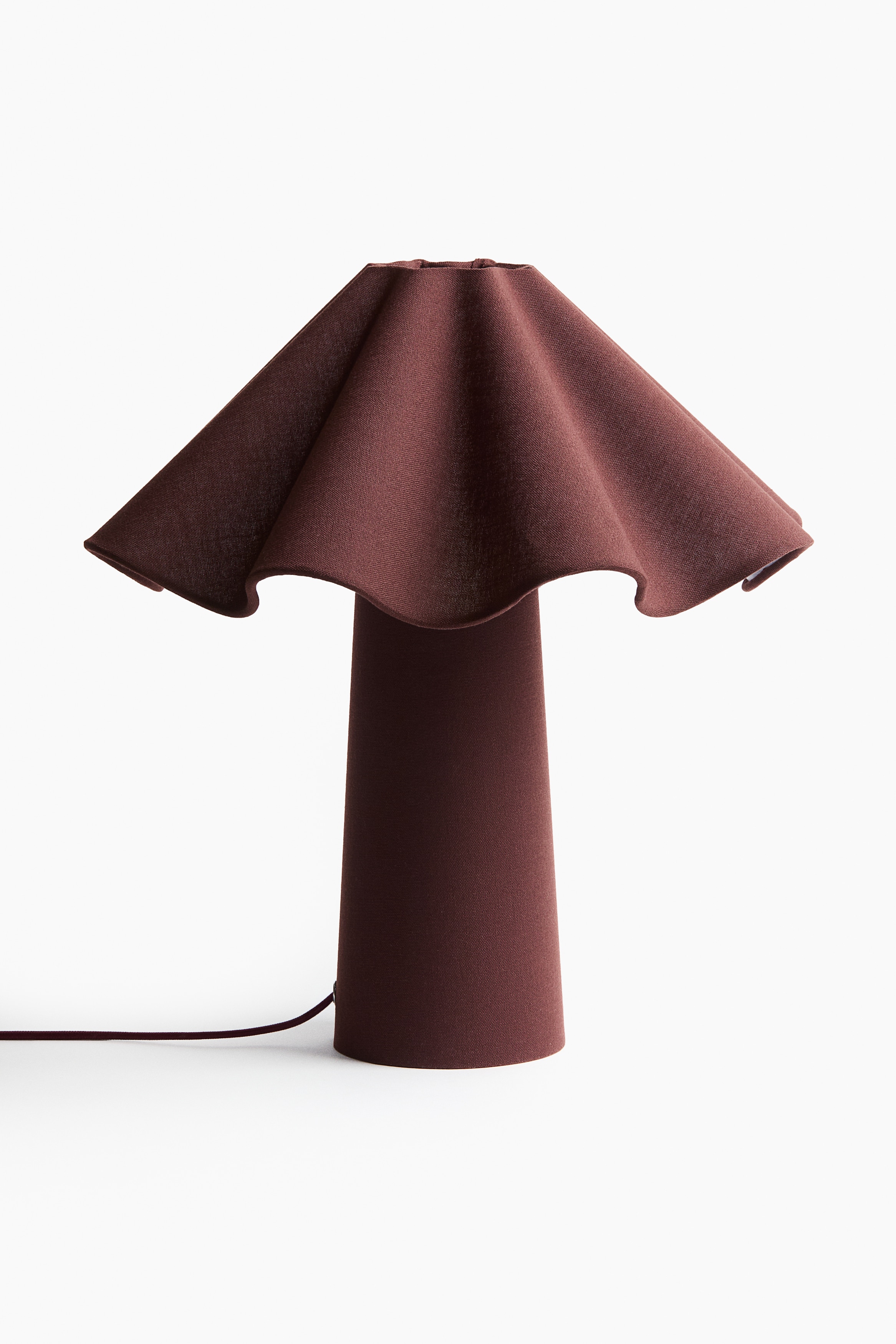 Wavy table lamp - Burgundy/Light beige