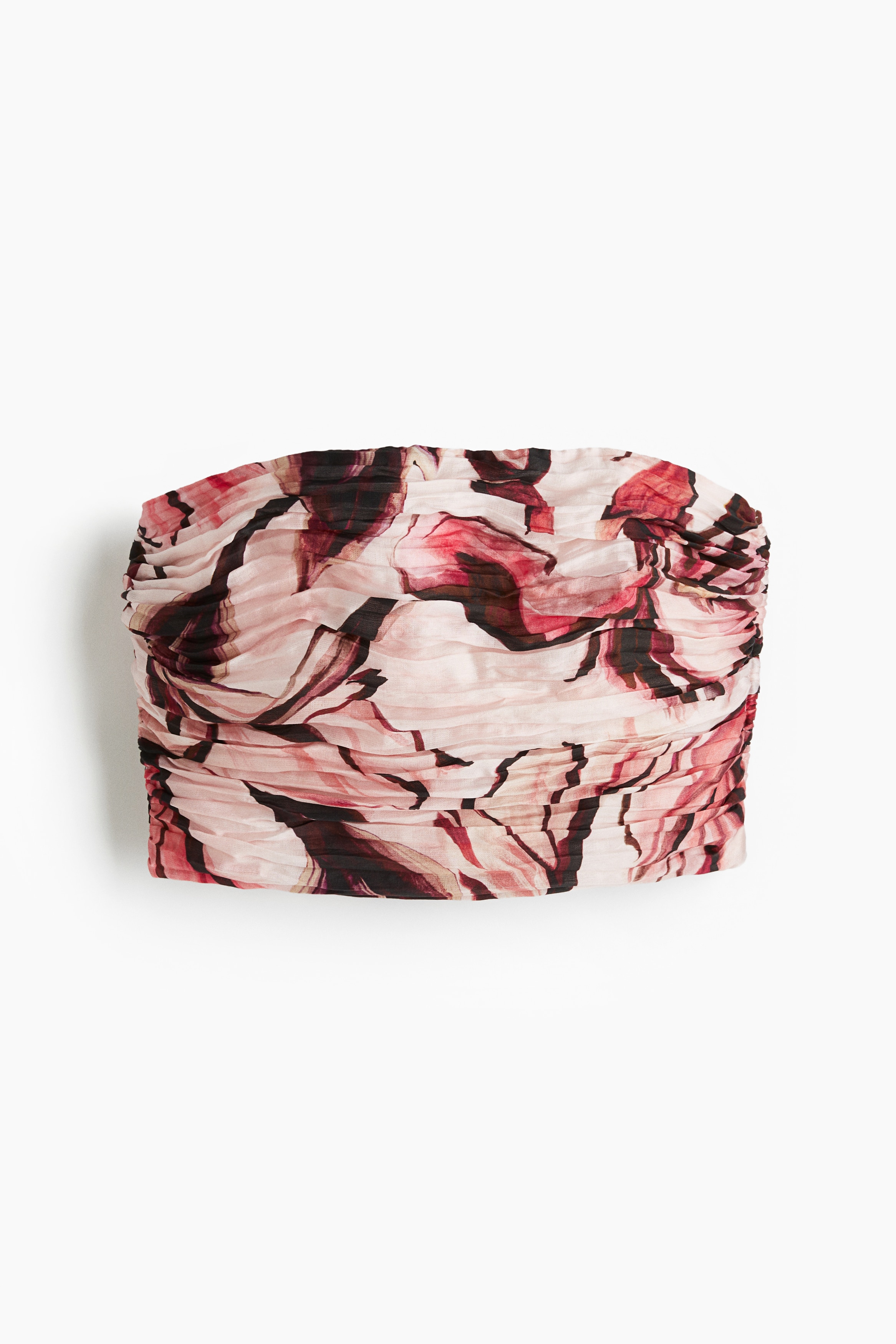 Bandeau Crop Top - Light pink/floral