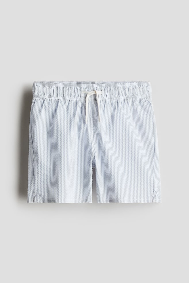 Patterned swim shorts - Light blue/Striped/Green/White striped/Bright blue/White striped/Neon green - 1