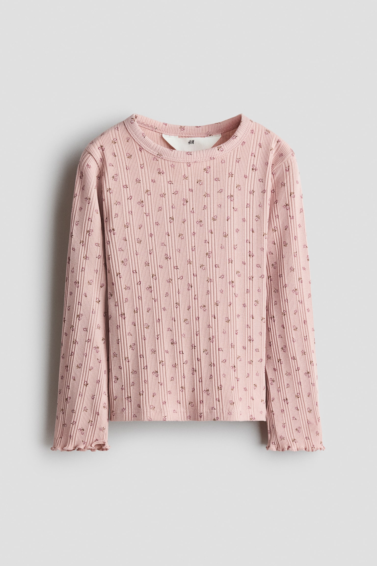 Patterned cotton top - Dusty pink/Floral/Dusty turquoise/Floral/Cream/Hearts