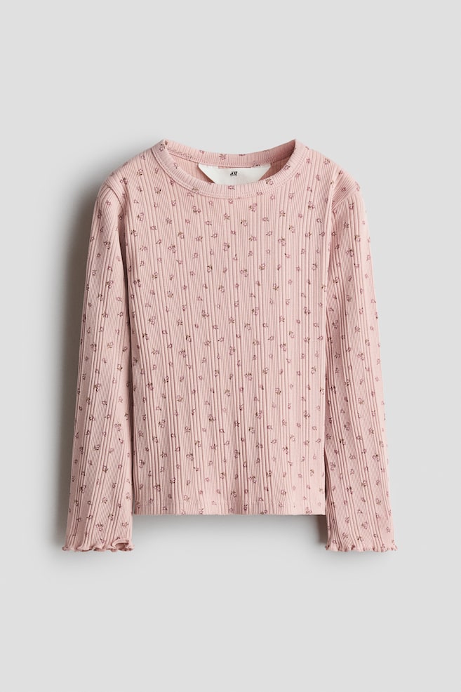 Patterned Cotton Top - Dusty pink/floral/Dusty turquoise/floral/Cream/hearts - 1