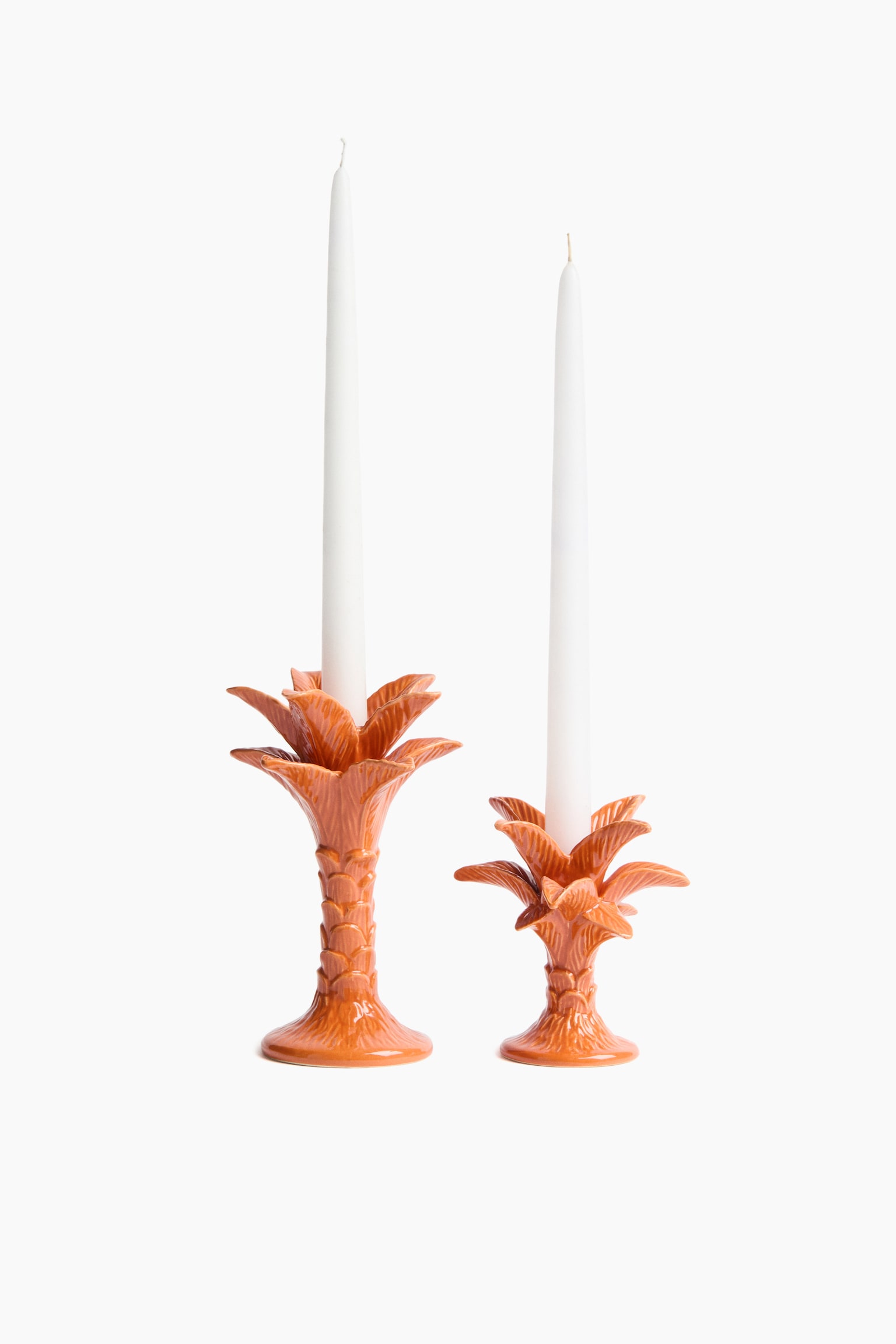 Small palm tree candlestick - Orange - 3