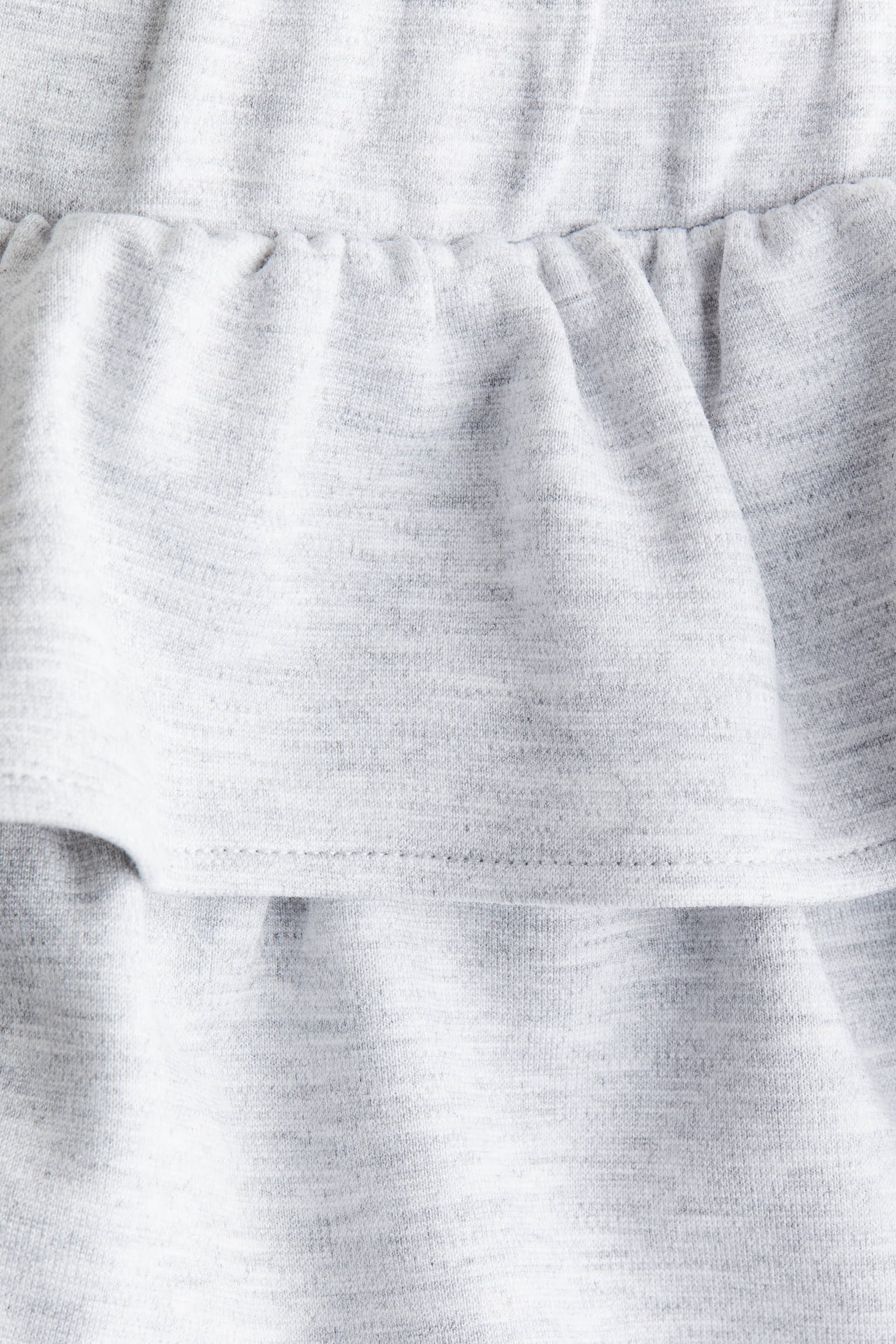 裙襬外層內搭褲 - 淺灰混色/黑色 - 5