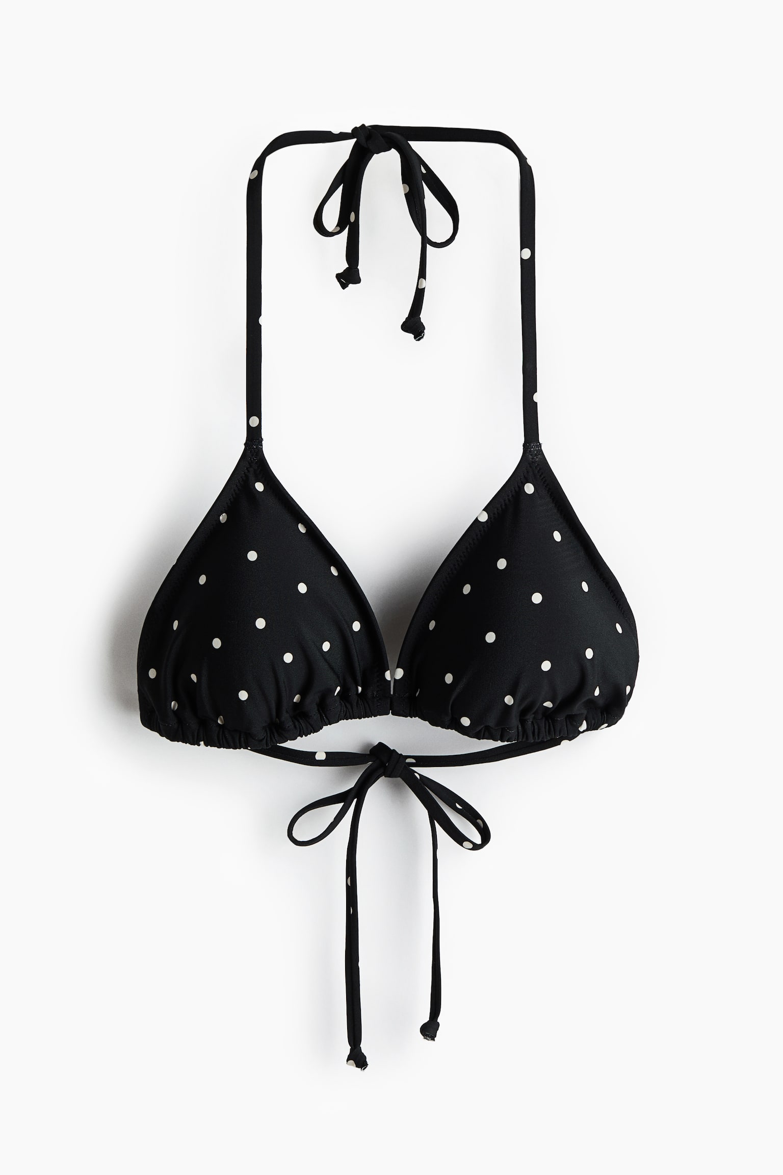 Padded triangle bikini top - Black/Polka dot/Light beige/Tie-dye/White/Black patterned - 2