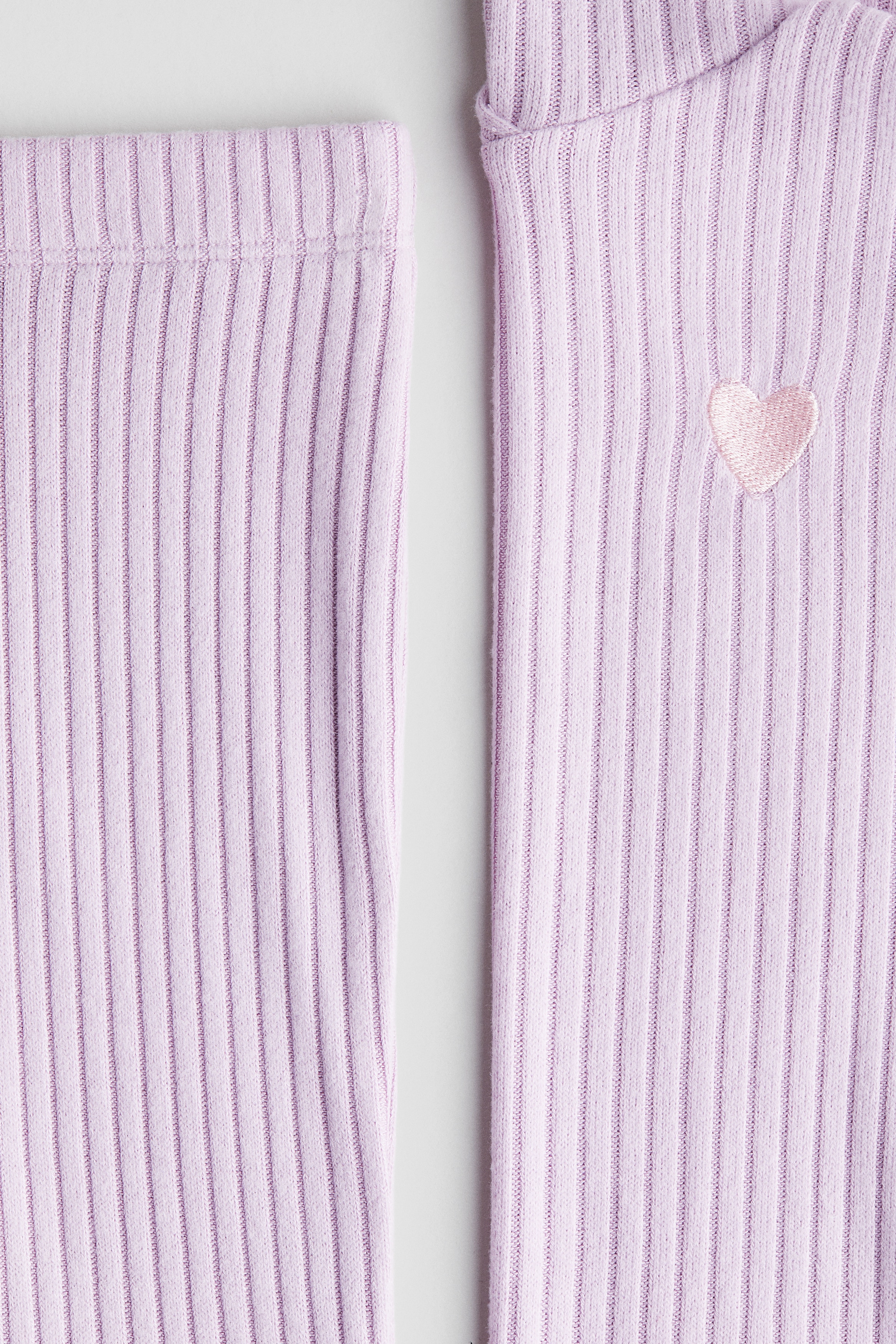 2-Piece Brushed Rib-Knit Set - Beige/leopard print - Kids