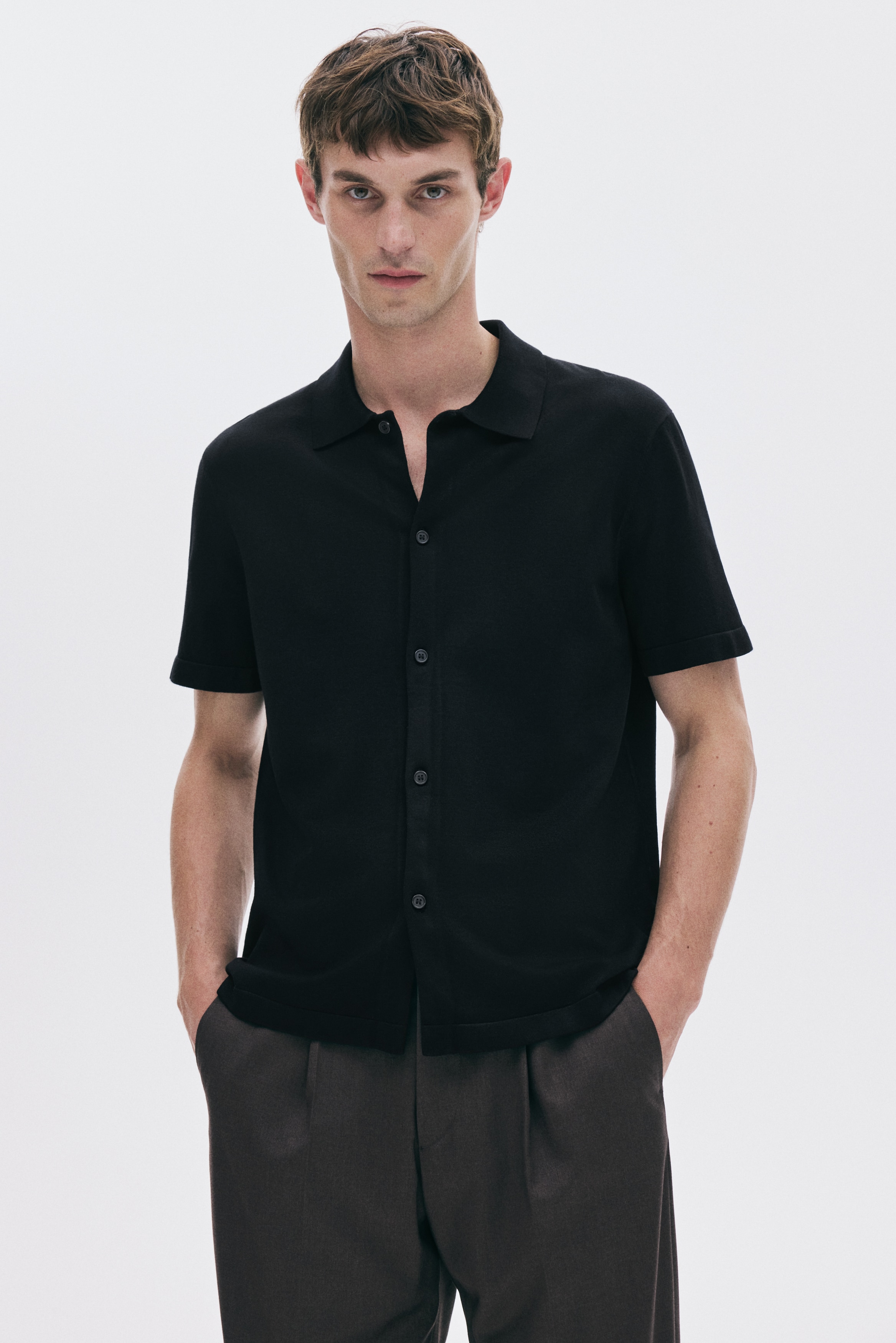 Regular Fit Knitted short-sleeved shirt from H&M - $29.99