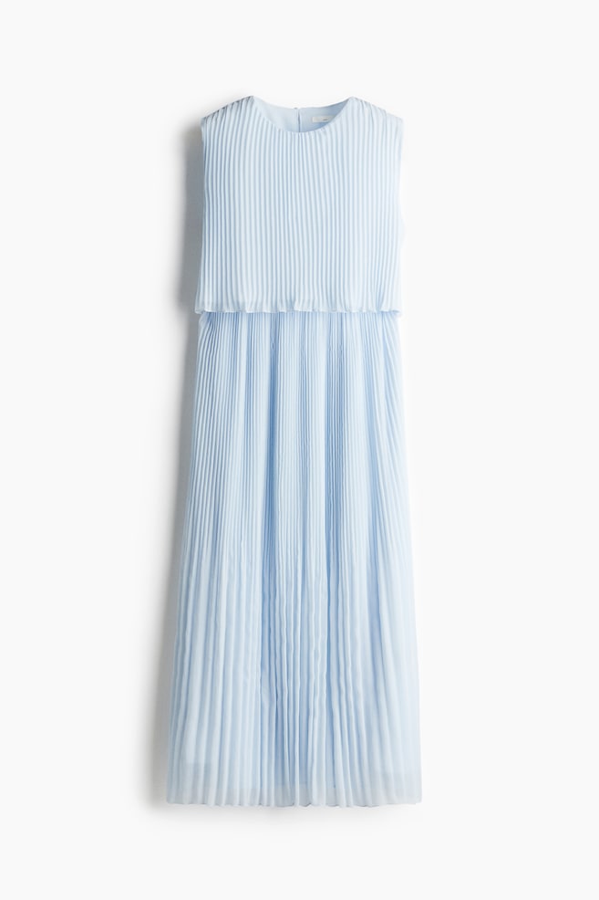 MAMA Robe d'allaitement plissée - Bleu clair - 1