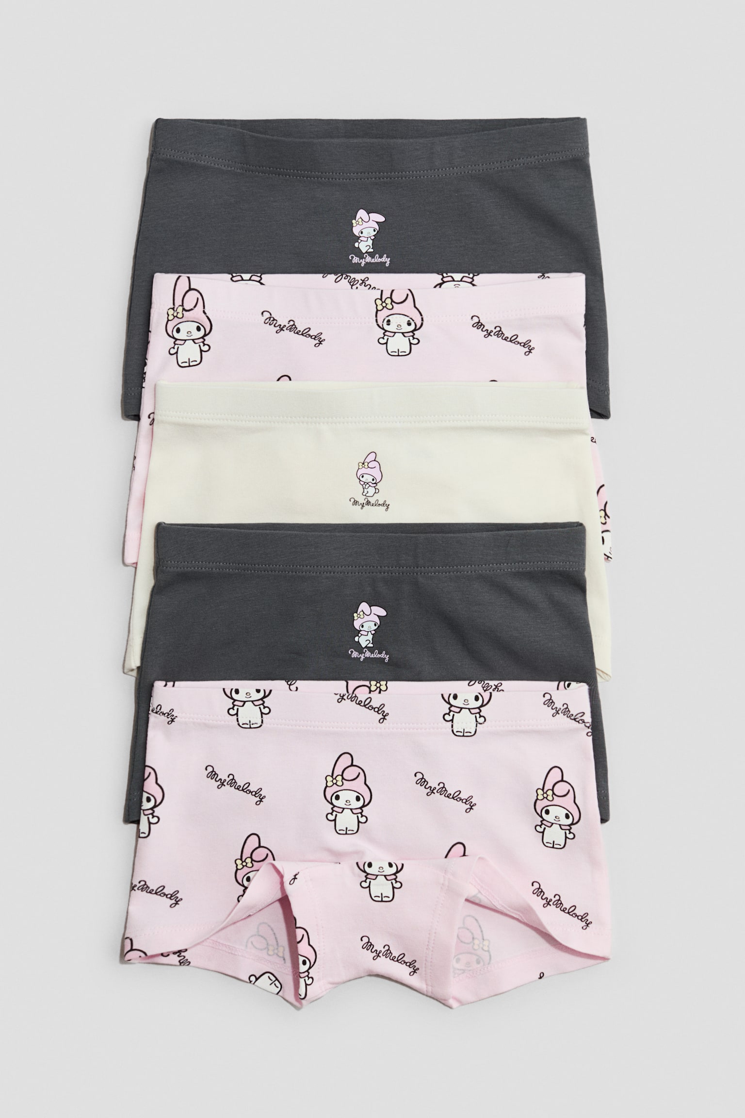 Boxer in cotone 5 pezzi - Grigio scuro/My Melody/Rosa/Hello Kitty/Rosa/Minni/Blu/Frozen/Rosa/Principesse Disney