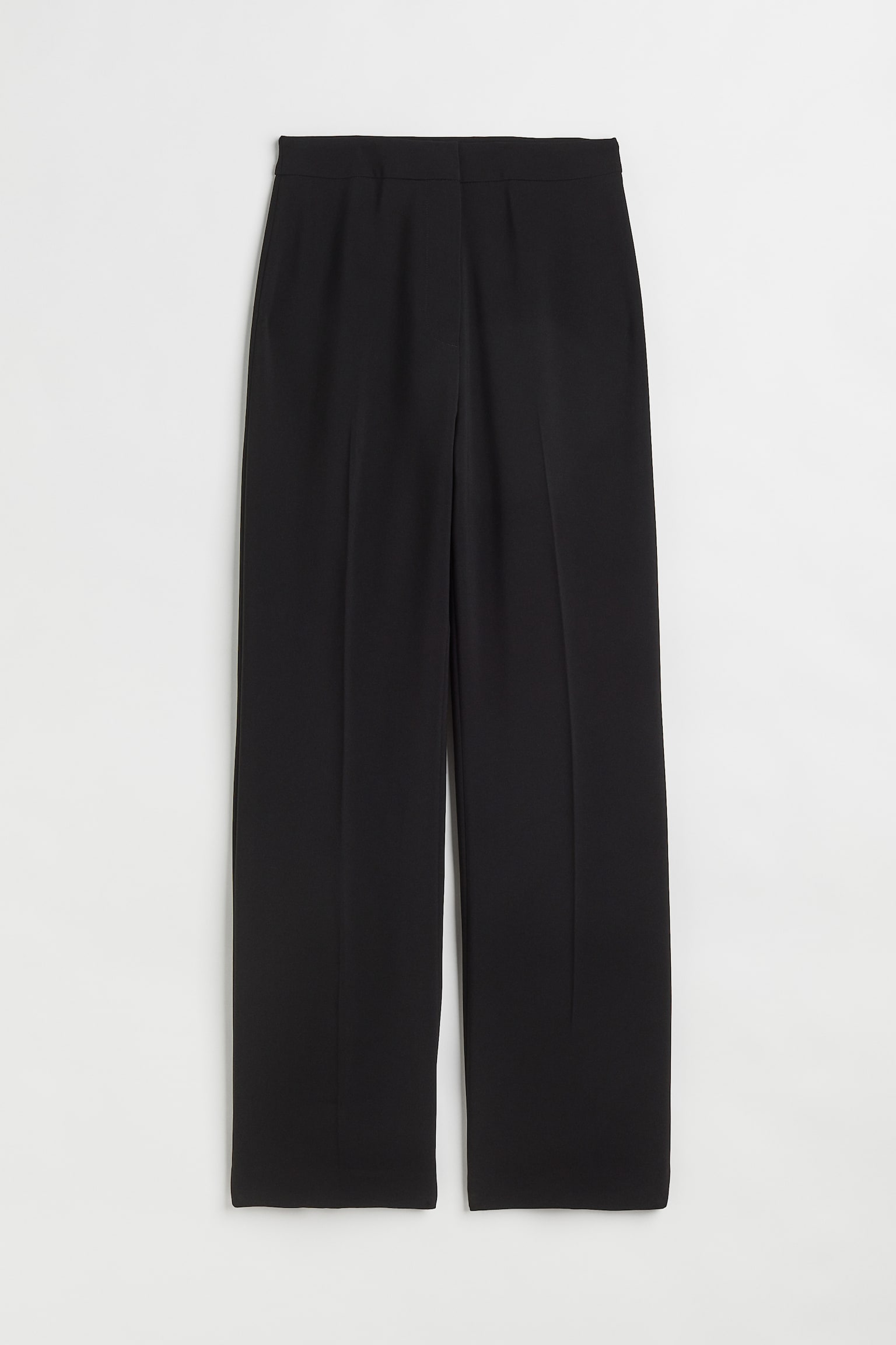 Женские брюки H&M Wide-leg, цвет: Чёрный — фото 1