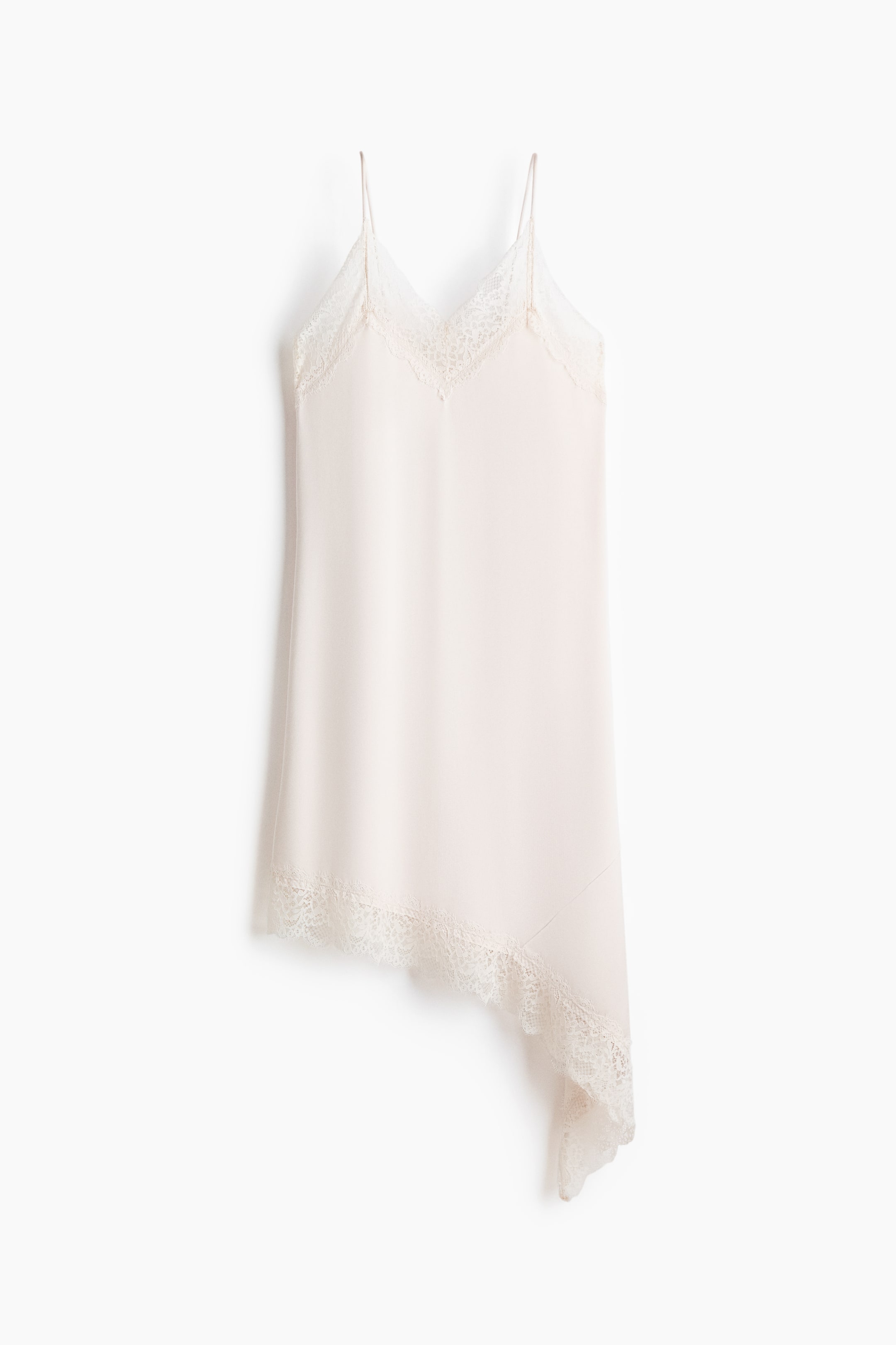 View larger image: Lace-Trimmed Slip Dress - Pale powder pink - Ladies | H&M CA 1