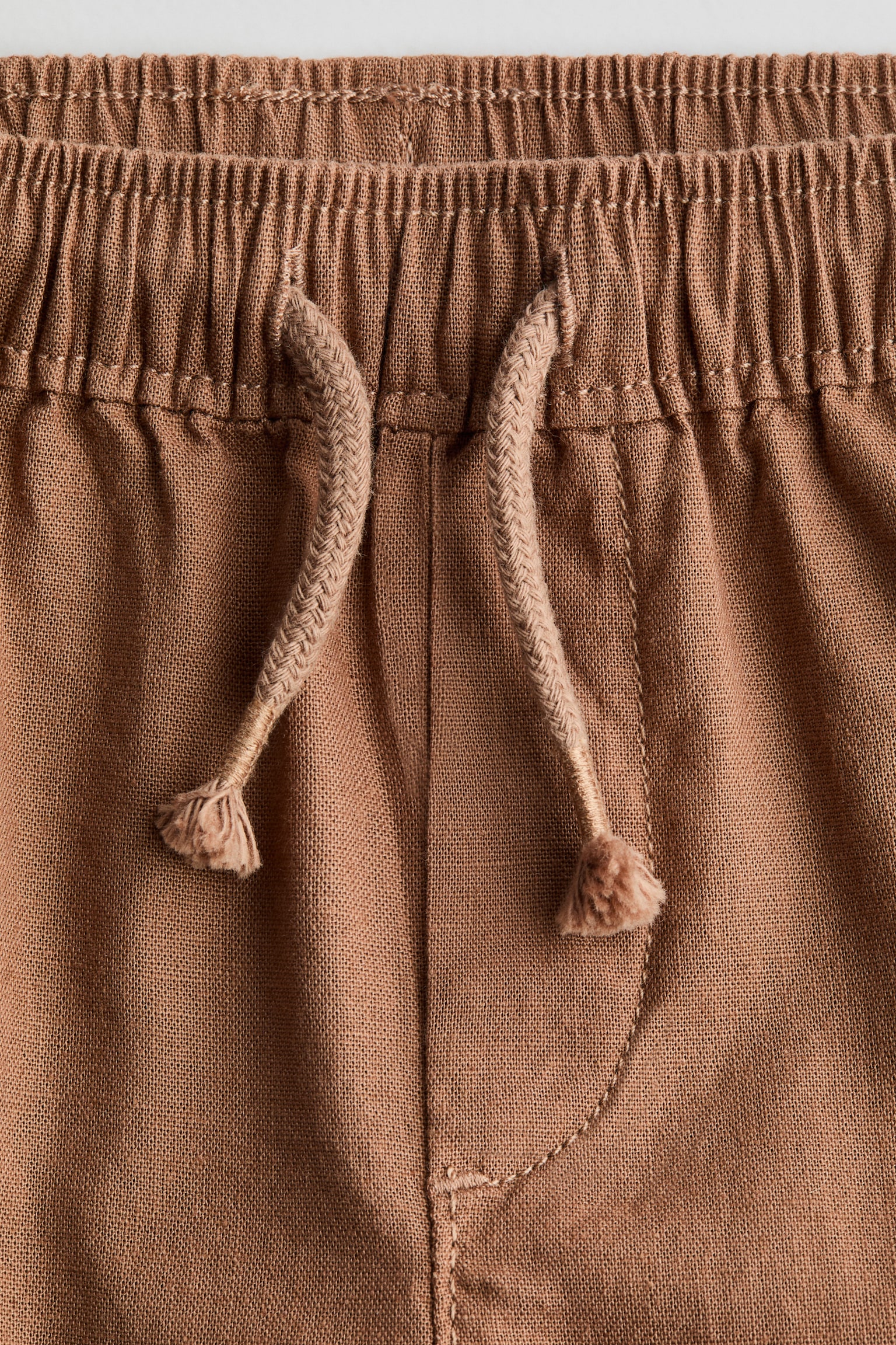 Linen-blend trousers - Brown/Khaki green/Cream/Blue striped/Light beige/Navy blue - 2