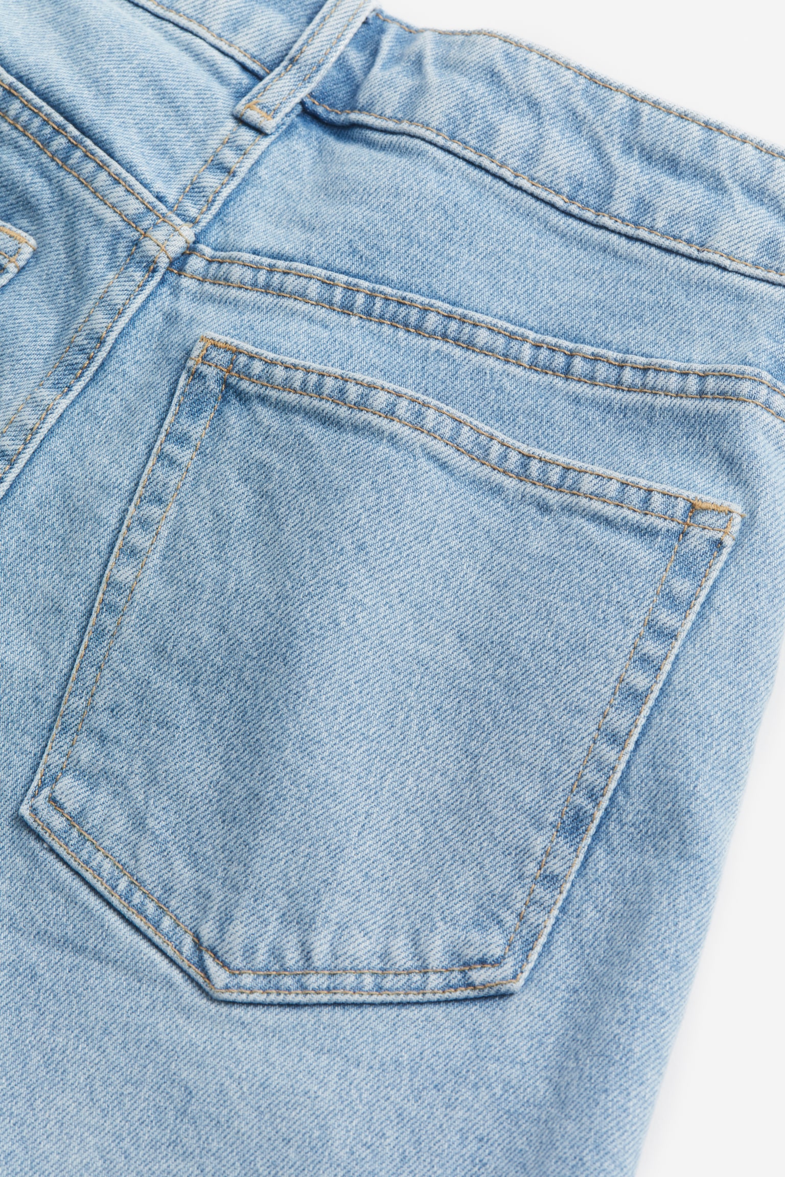 Slim Straight High Ankle Jeans - Light denim blue/Denim blue/Denim blue/White - 3