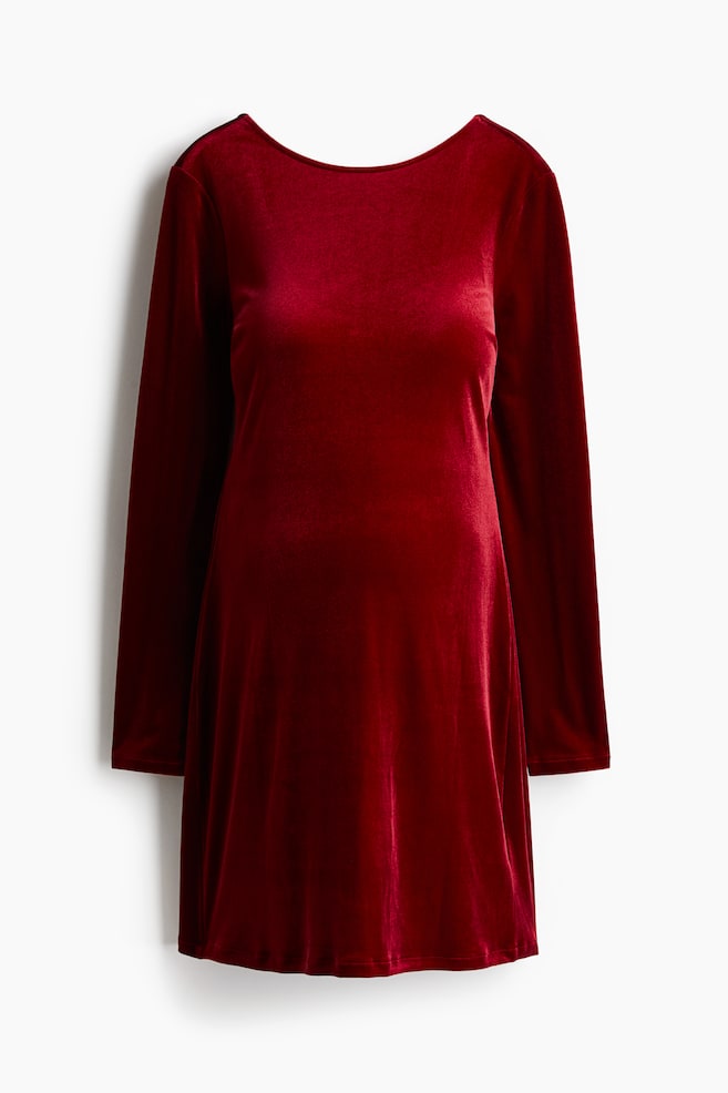 MAMA Velours deep-backjurk - Donkerrood/Marineblauw/Zwart - 1
