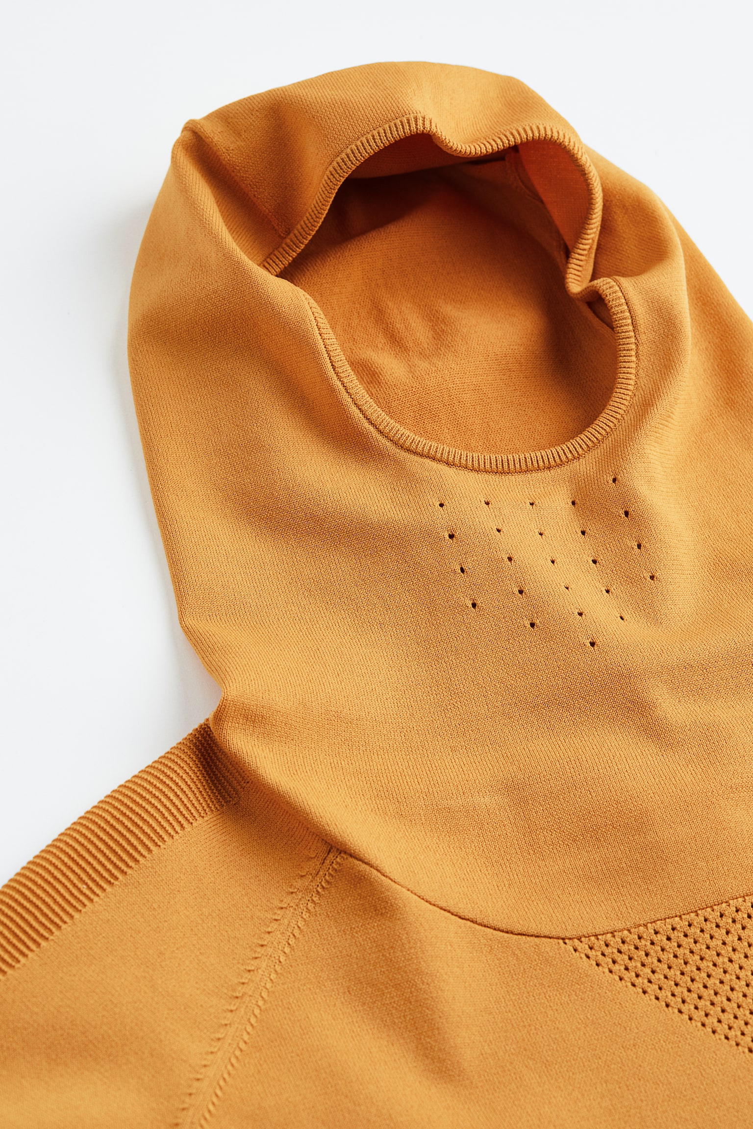 Knitted mid layer hoodie - Mustard yellow - 3