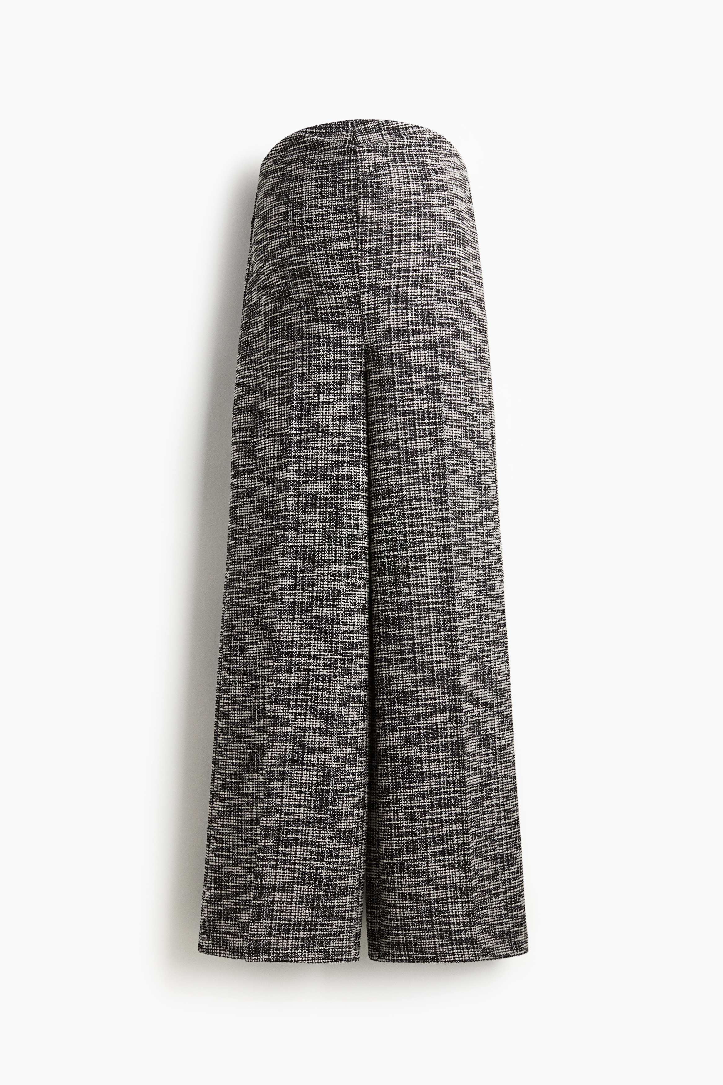 MAMA Široke pantalone - Crni lapor
