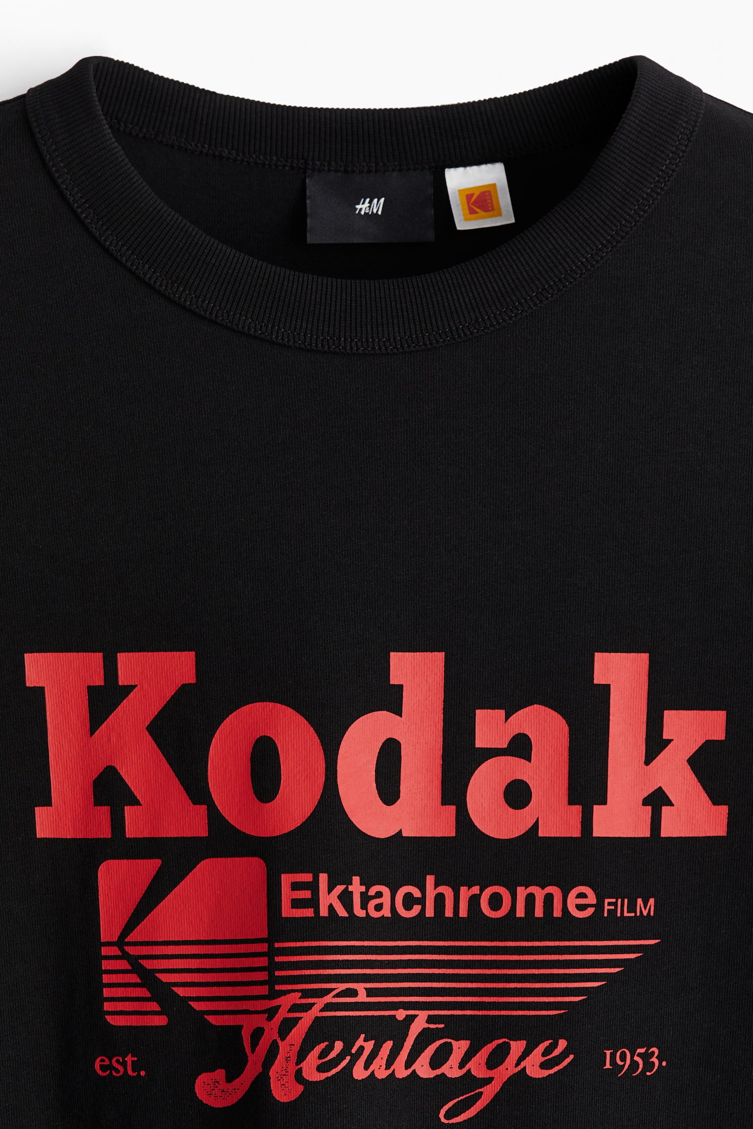 Áo thun bằng cotton in hình dáng rộng - Màu đen/Kodak/Màu xanh lá đậm/Kodak - 7