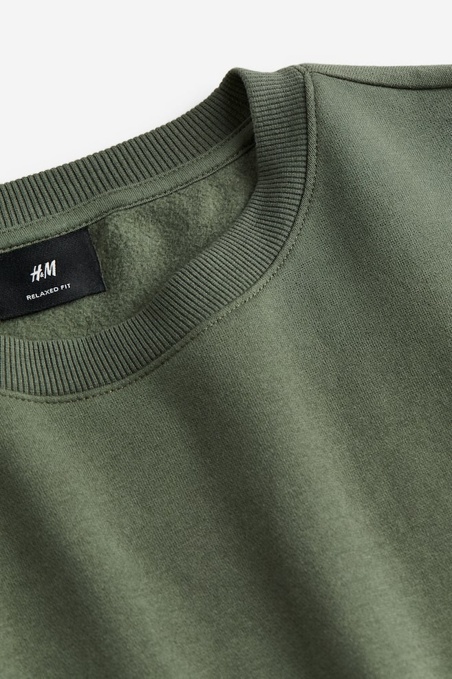 Relaxed Fit Sweatshirt - Dark green/Black/Light grey marl/White/dc/dc/dc/dc/dc/dc/dc/dc/dc/dc - 3