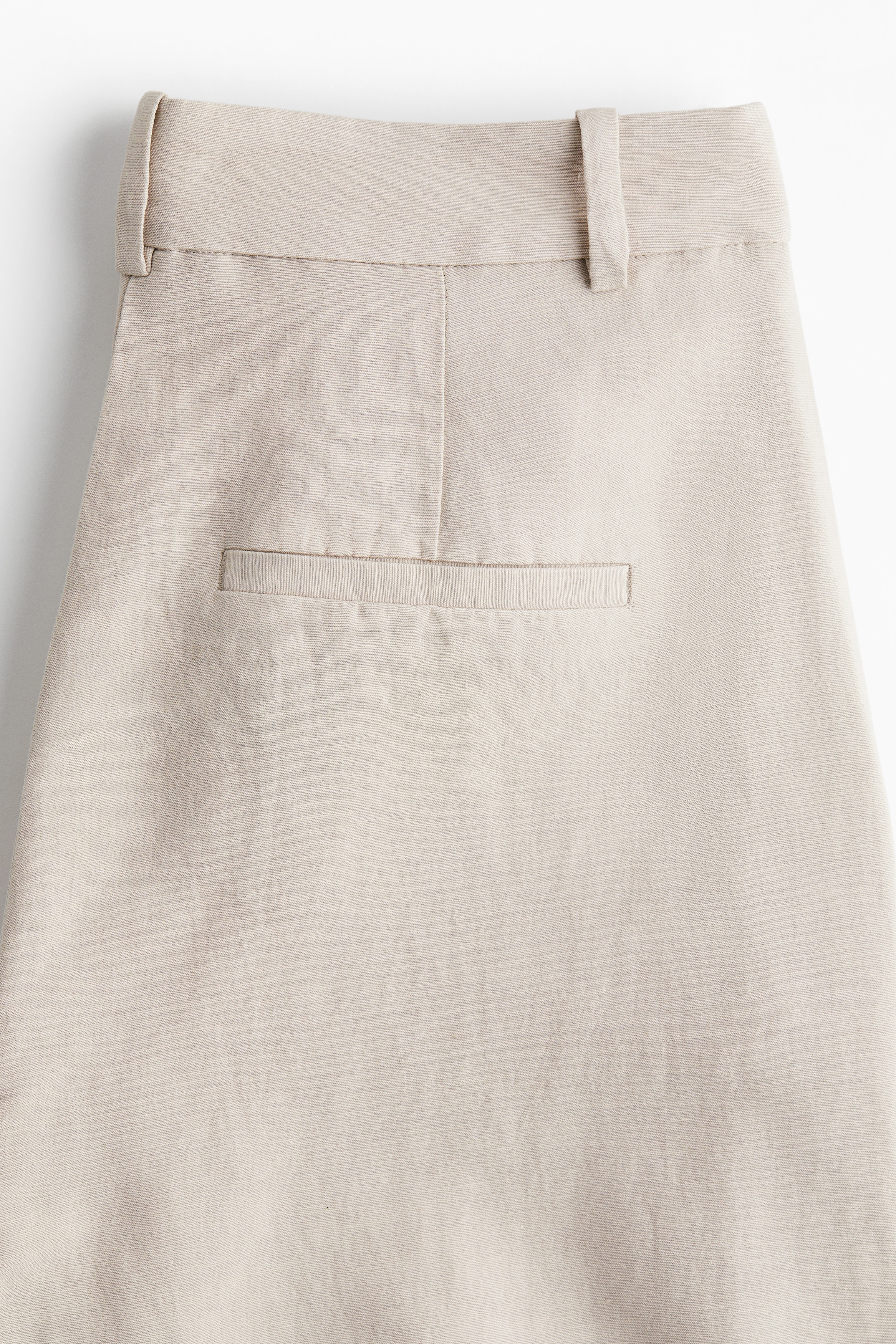Wide linen-blend trousers
