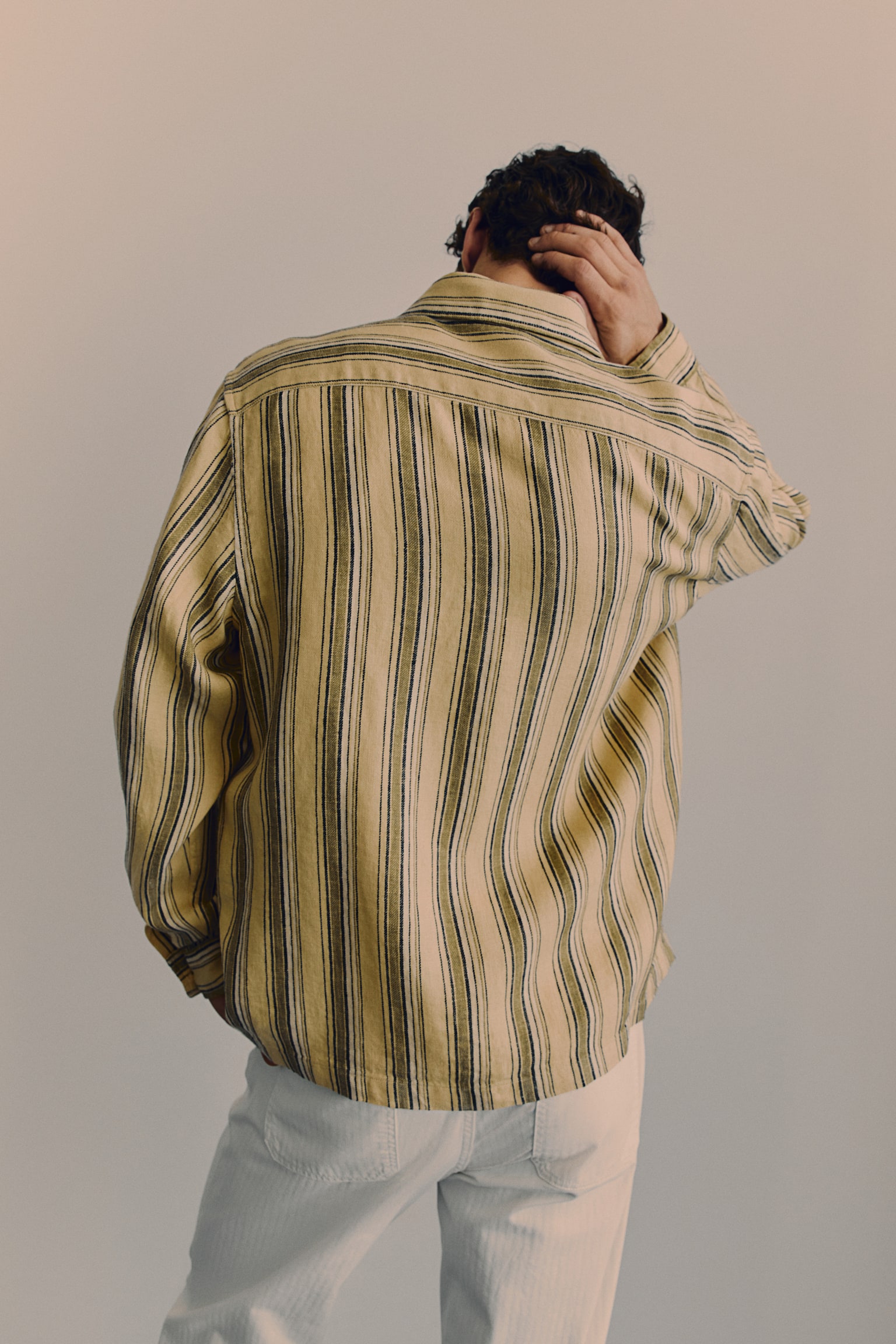 Regular Fit Linen shirt - Beige/Striped - 5