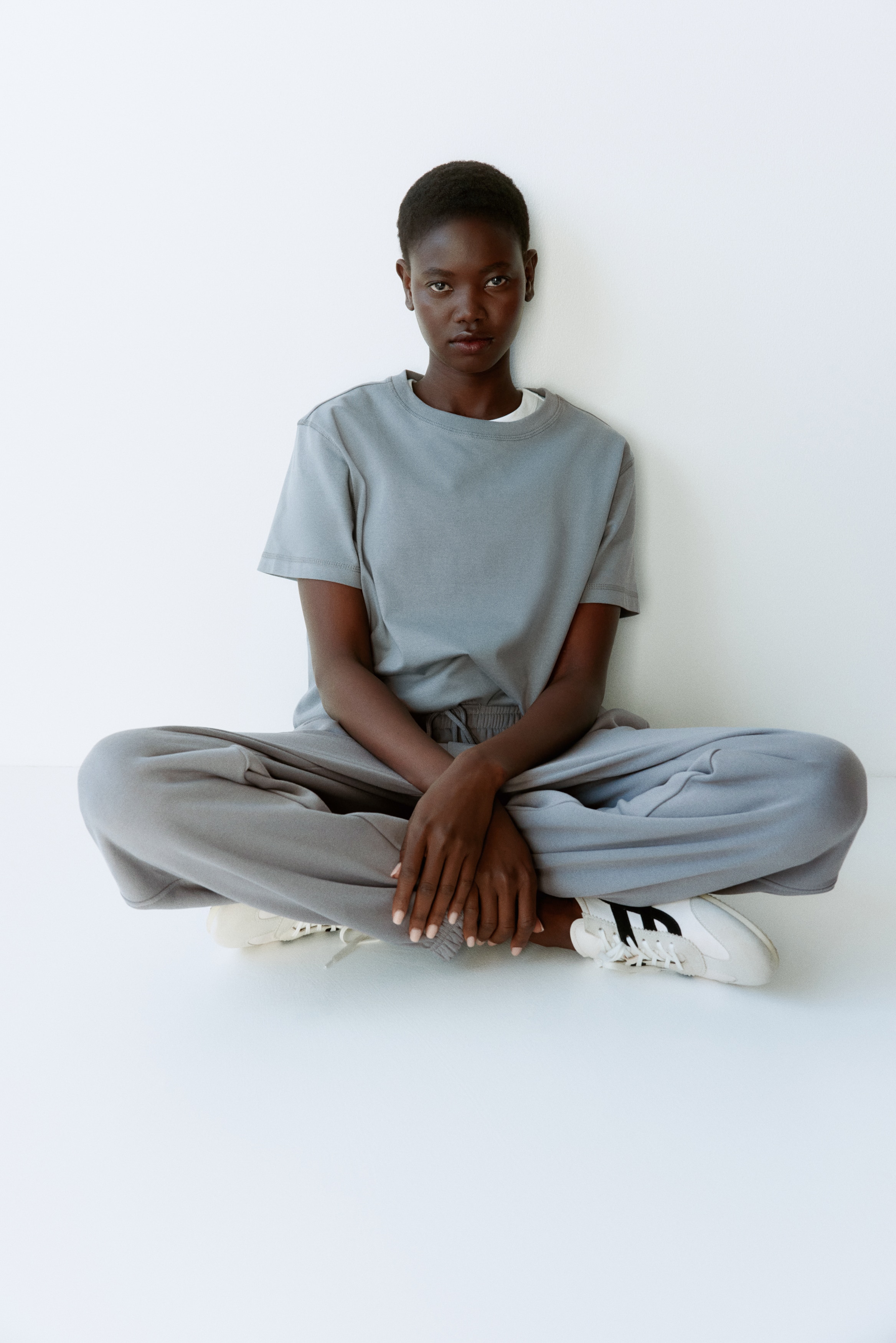 Παντελόνι φόρμας από σύμμεικτο βαμβάκι - Γκρι/Μαύρο/Ανοιχτό κίτρινο/Ανοιχτό γκρι μελανζέ/Σκούρο γκρεζ/Γκρι μελανζέ/Ανοιχτό μπεζ/Γκρι μελανζέ