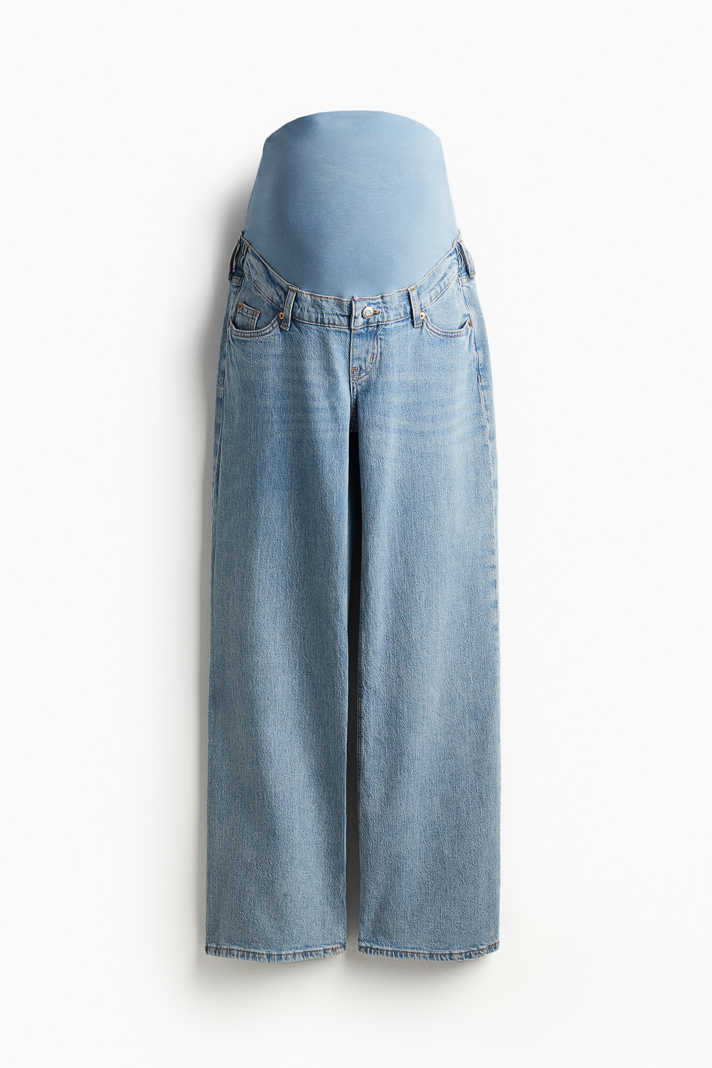 MAMA Wide jeans - Light denim blue - Ladies | H&M GB