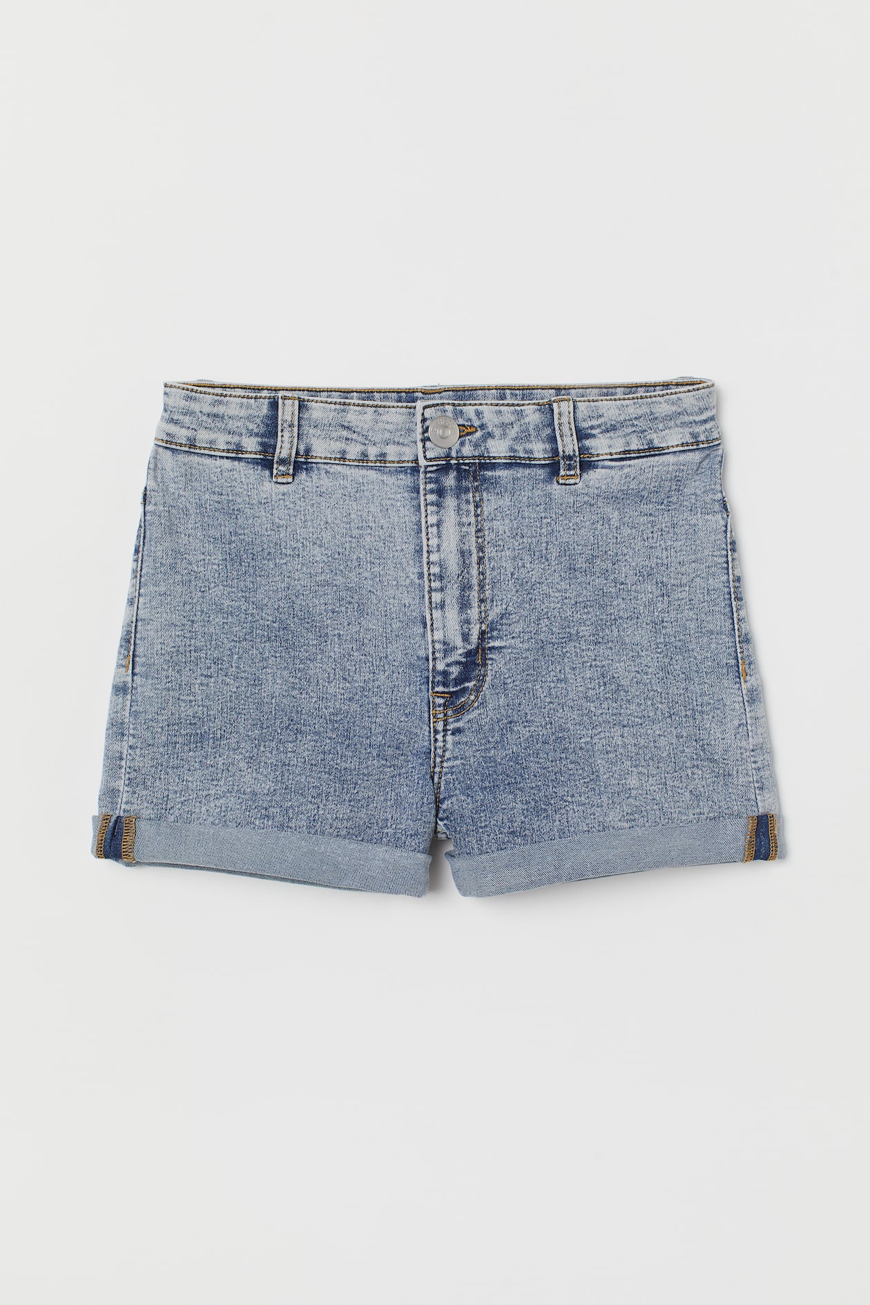 Shorts High Waist - High waist - Short - Denim blue - Ladies | H&M US