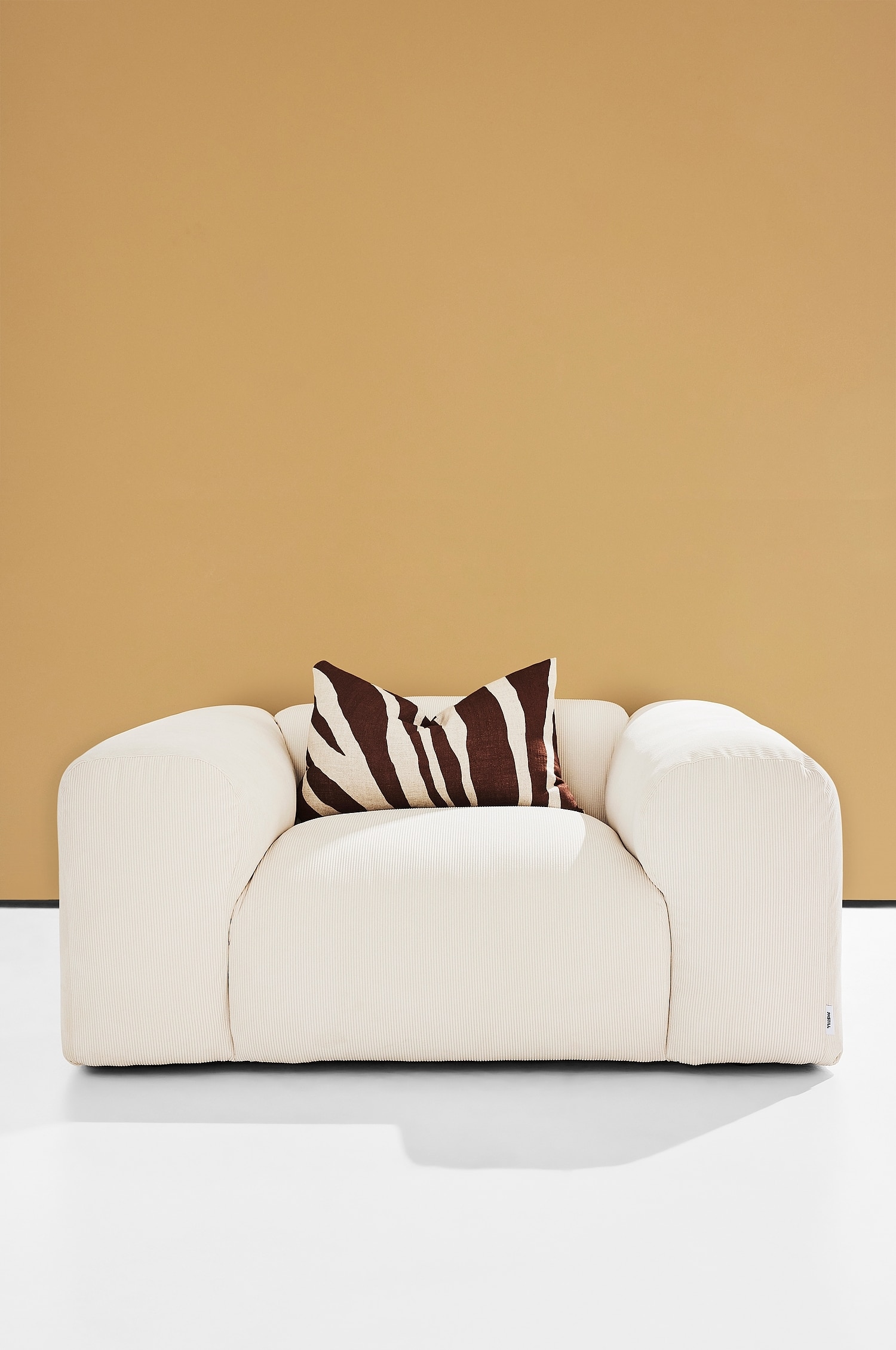 Wenju Lænestol - Offwhite/Abrikosrosa/Brunt/Sort/hvid