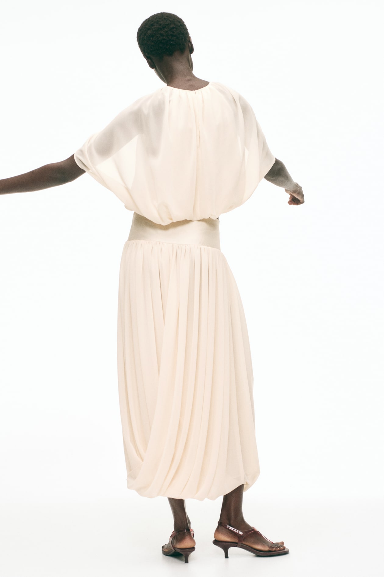 Draped Chiffon Skirt - image 2