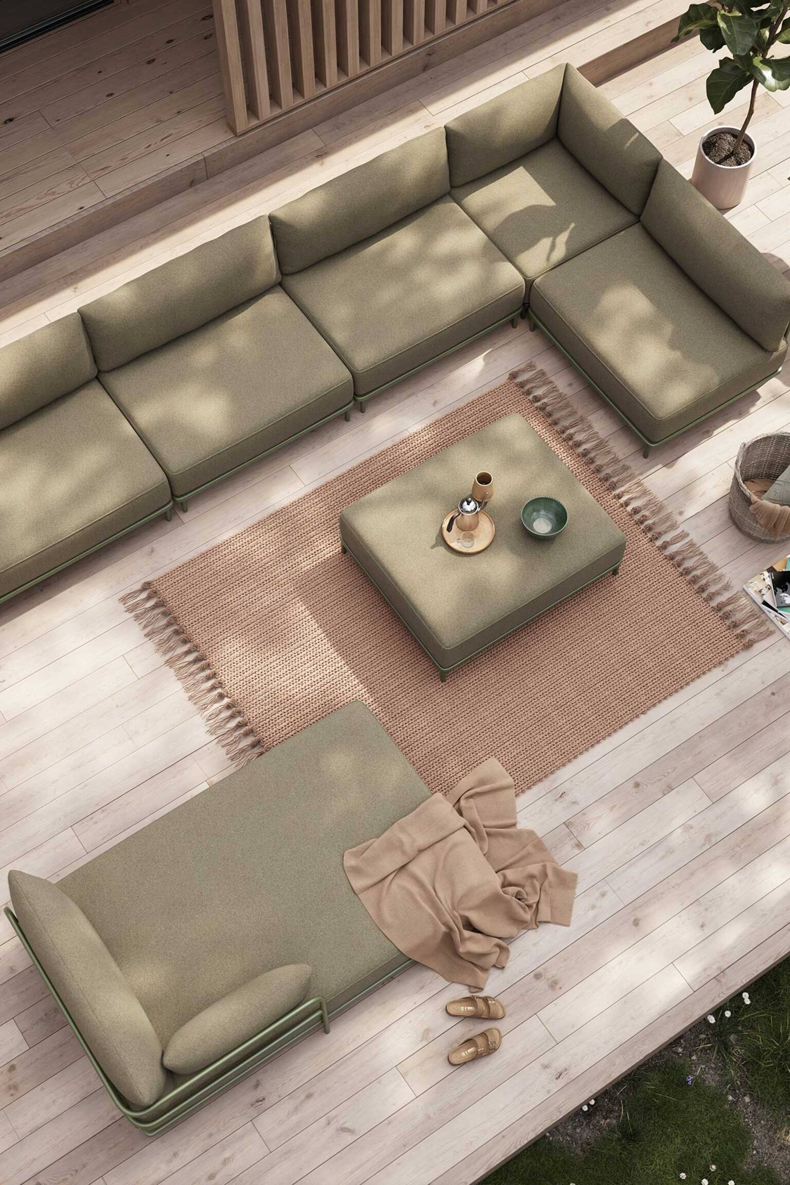 Vincent Gartensofa 4-sitzer Chaise Rechts - 5