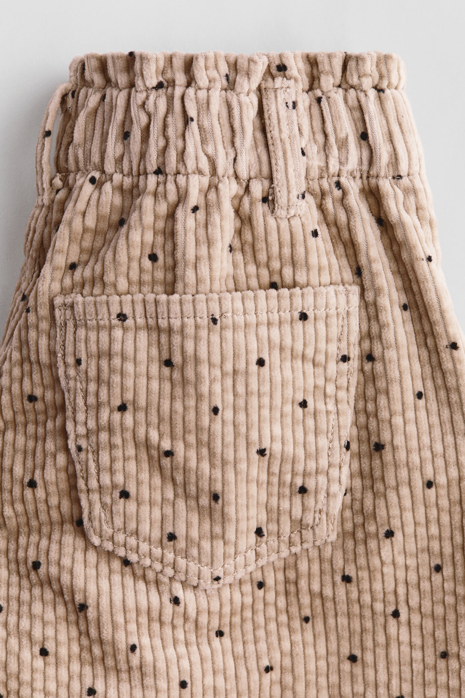 Детские брюки H&M Corduroy Barrel-Leg, цвет: Бежевый — фото 3