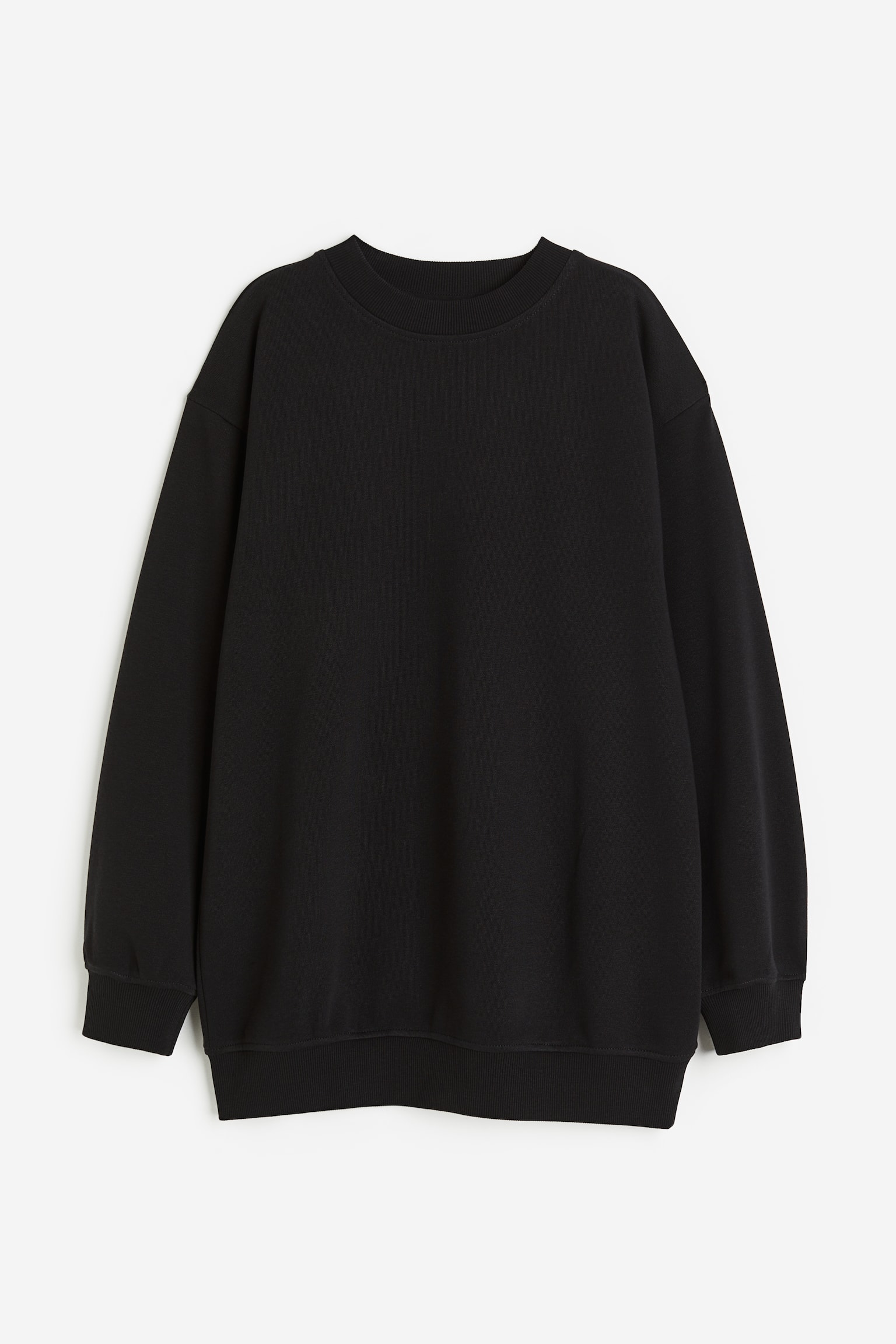 Oversized sweatshirt - Black/Light grey marl - 1