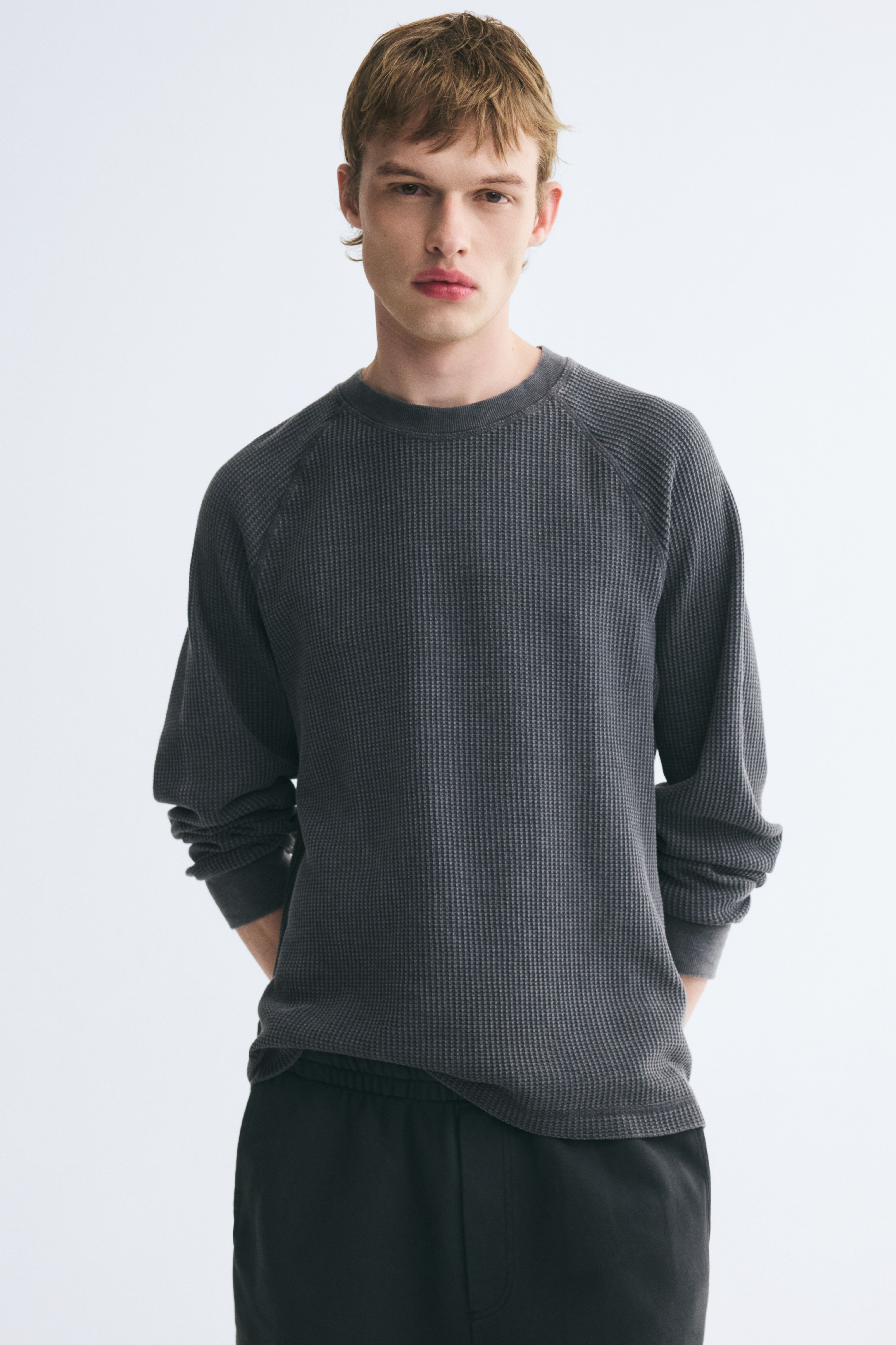 Regular-Fit Waffled Shirt