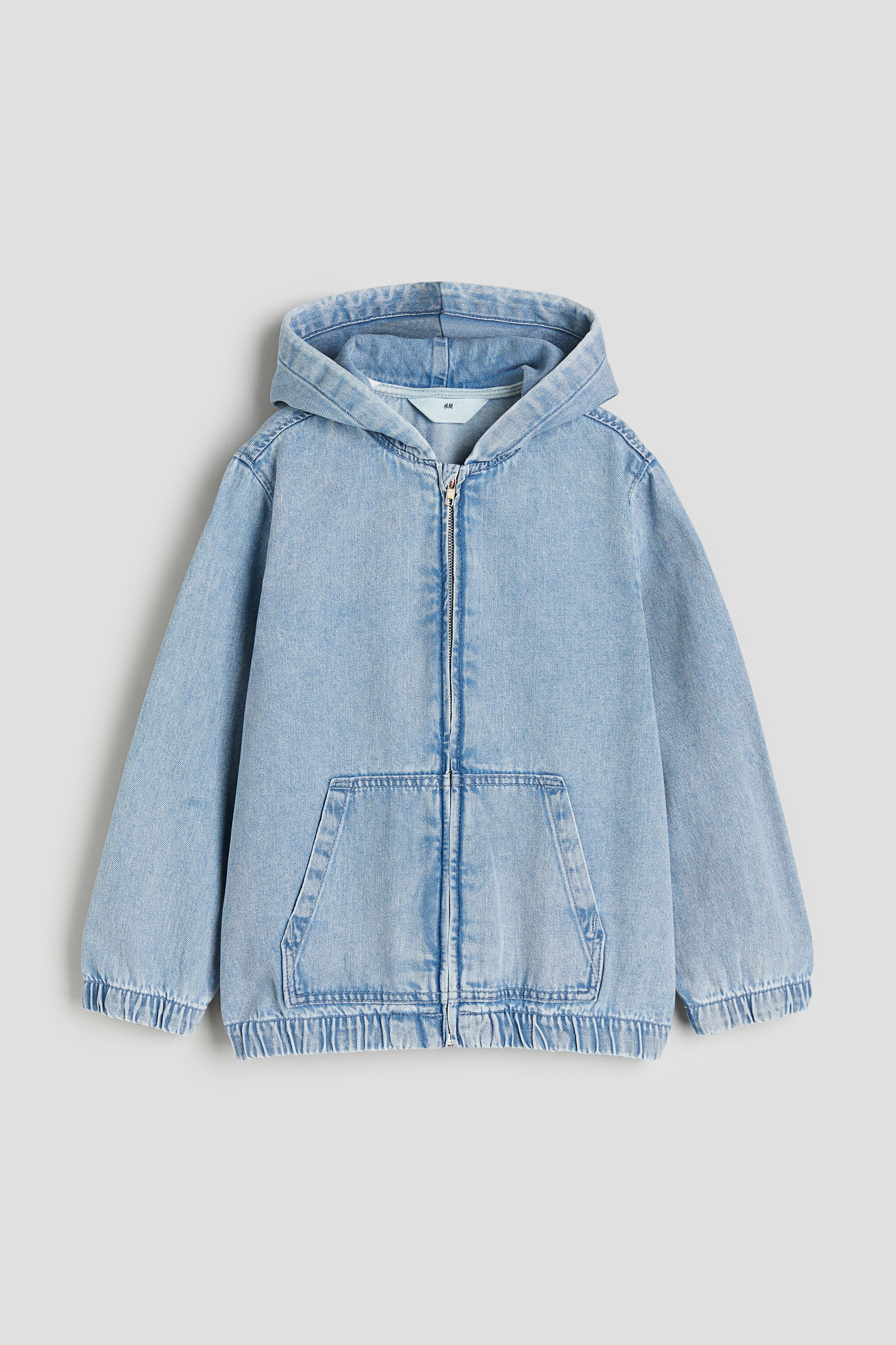 Hooded Denim Jacket - Light denim blue - Kids | H\u0026M US
